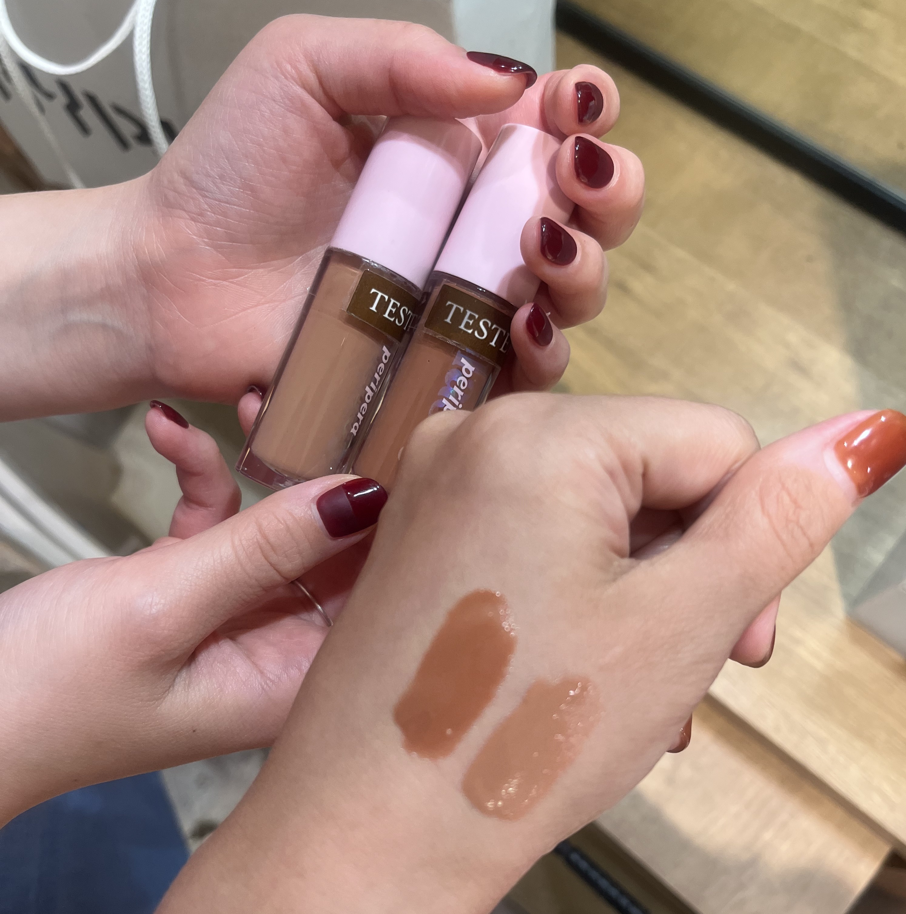 インク グラスティング リップ グロス 02 エッジ ヌード(EDGE NUDE)/PERIPERA/リップグロスを使ったクチコミ（1枚目）