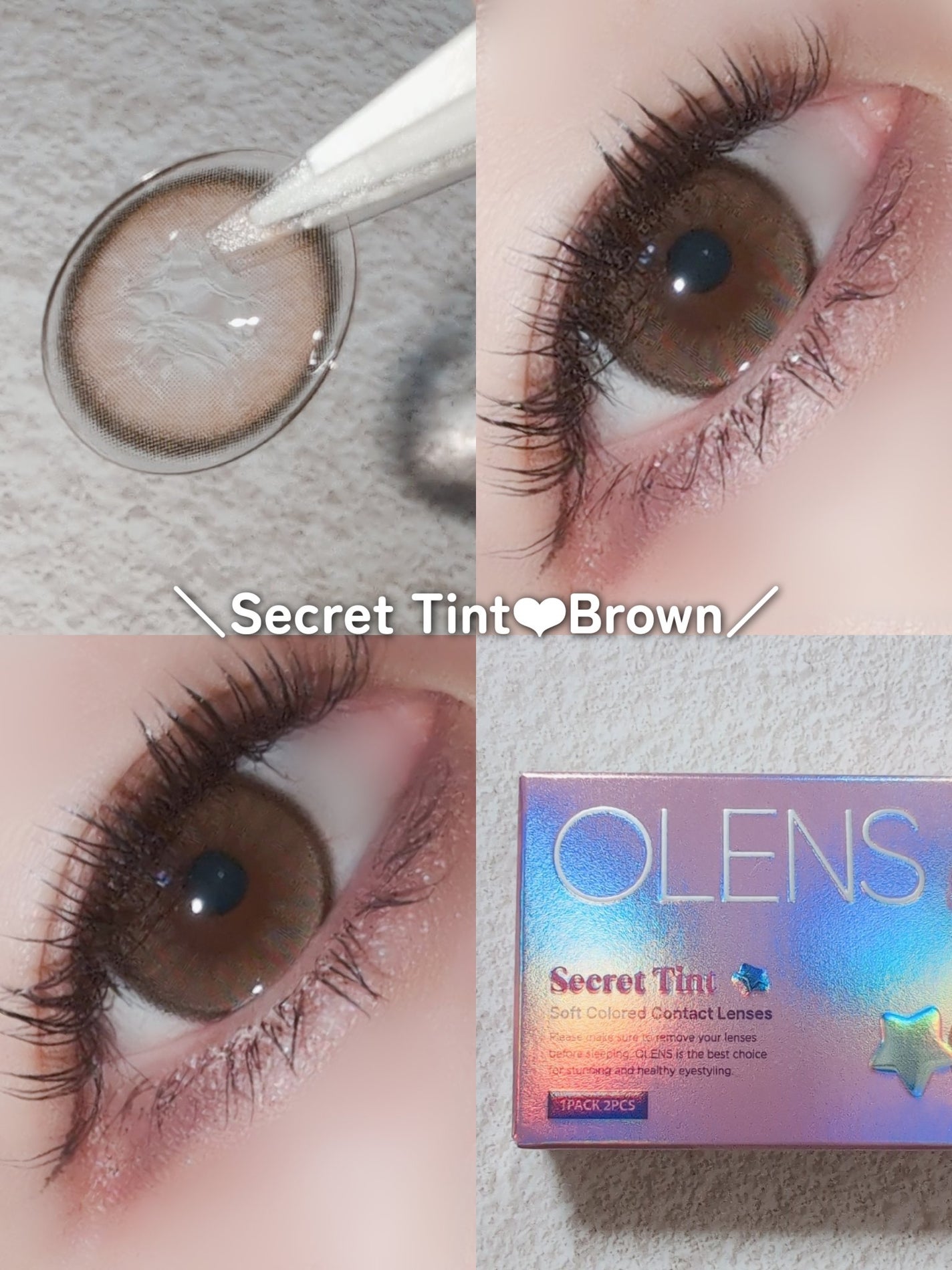 secret tint/OLENS/1ヶ月(1MONTH)カラコンを使ったクチコミ(3枚目)