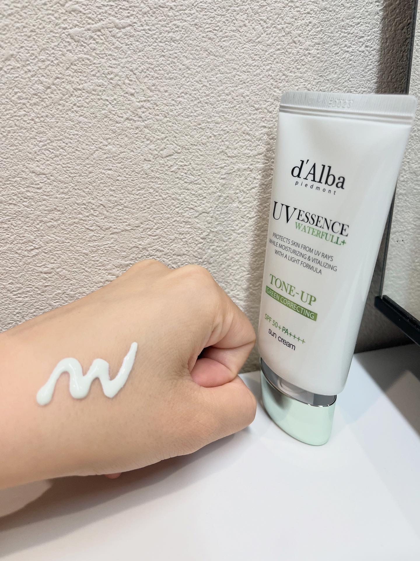 クリーンティーツリーリポソームトーンアップサンクリーム（グリーン）/ダルバ/日焼け止めクリームを使ったクチコミ（2枚目）