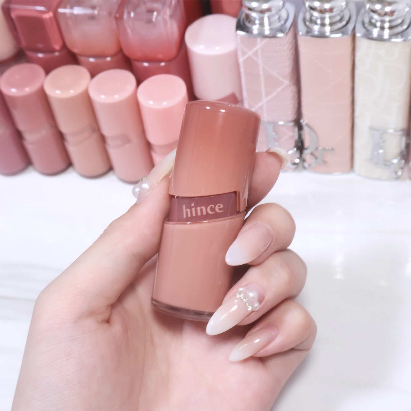 ロウグロウジェルティント R026 ローズプレッソ/hince/リップティントを使ったクチコミ（1枚目）