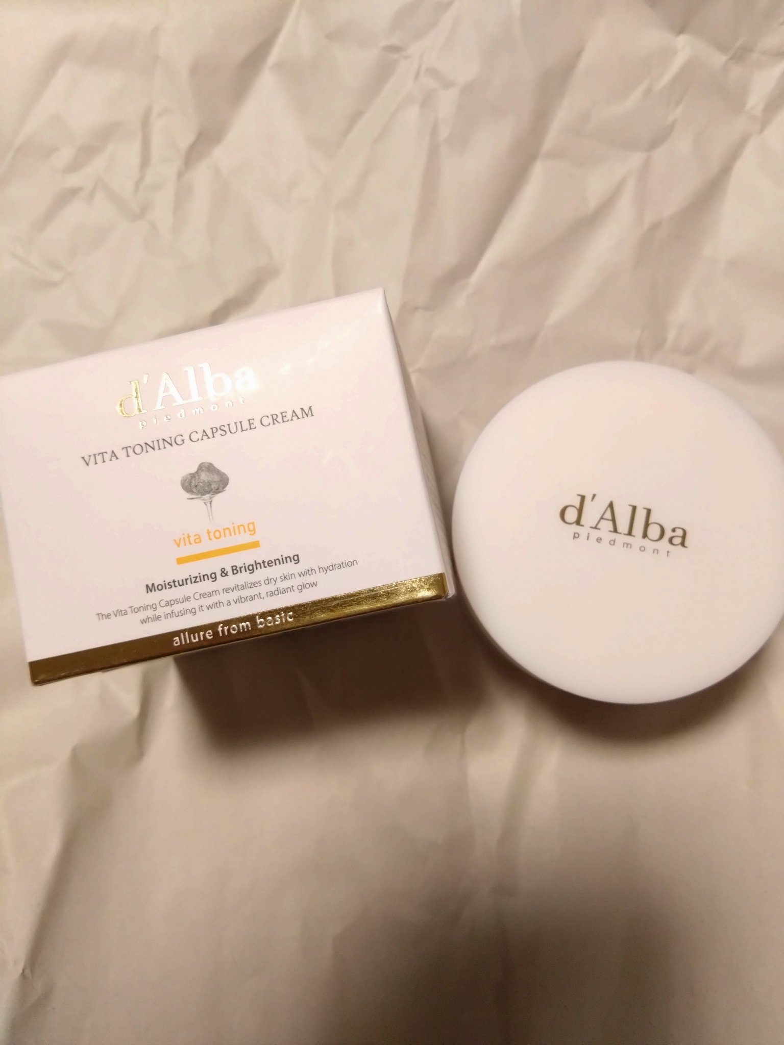 ビタトーニングカプセルクリーム/ダルバ/フェイスクリームを使ったクチコミ（1枚目）