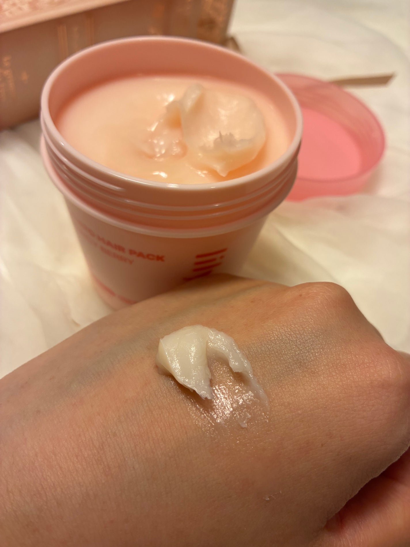 リペアターンジェラートヘアパック バウンシーベリー/リリーイブ/洗い流すヘアトリートメントを使ったクチコミ(3枚目)