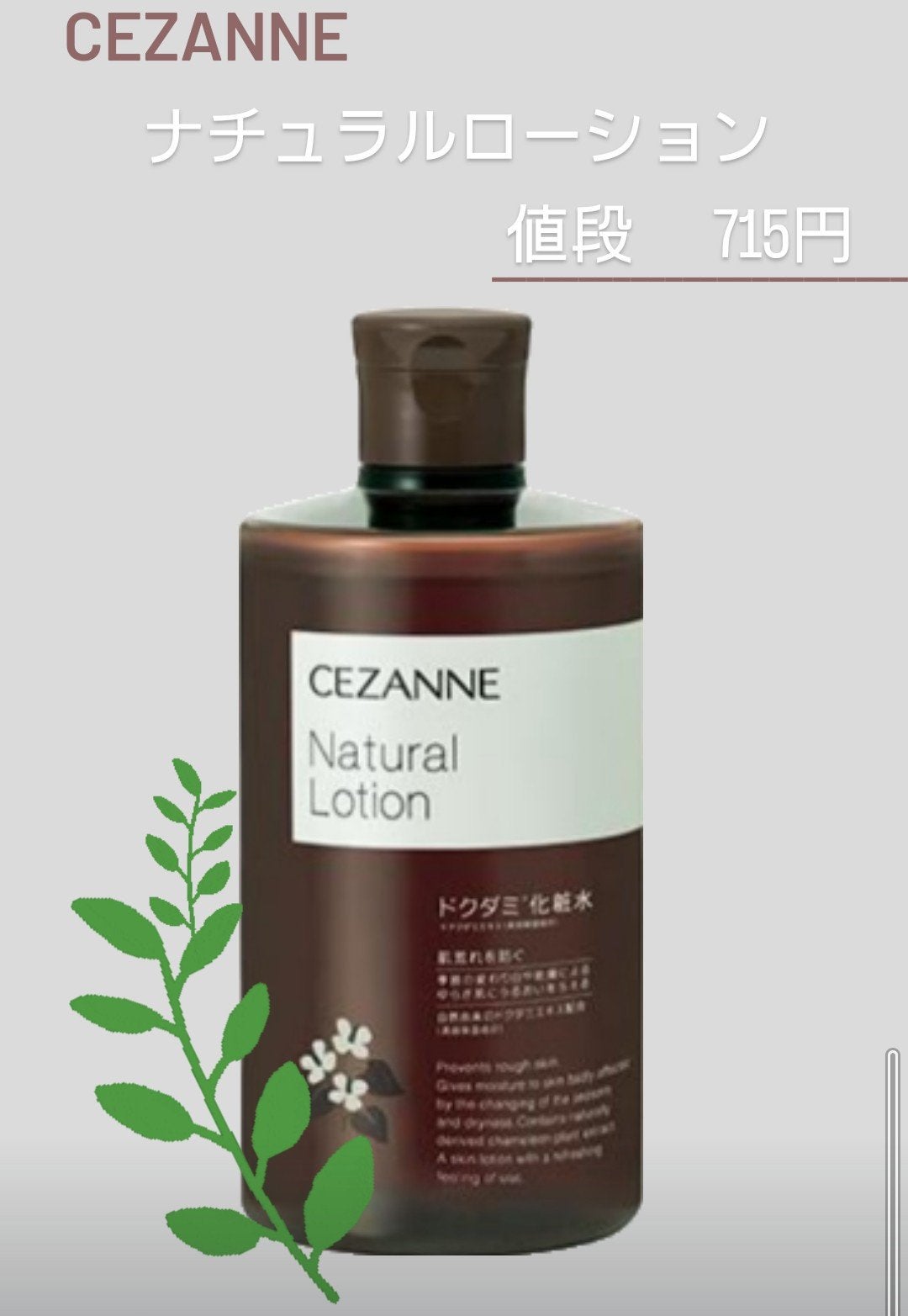 ナチュラルローション/CEZANNE/化粧水を使ったクチコミ(1枚目)