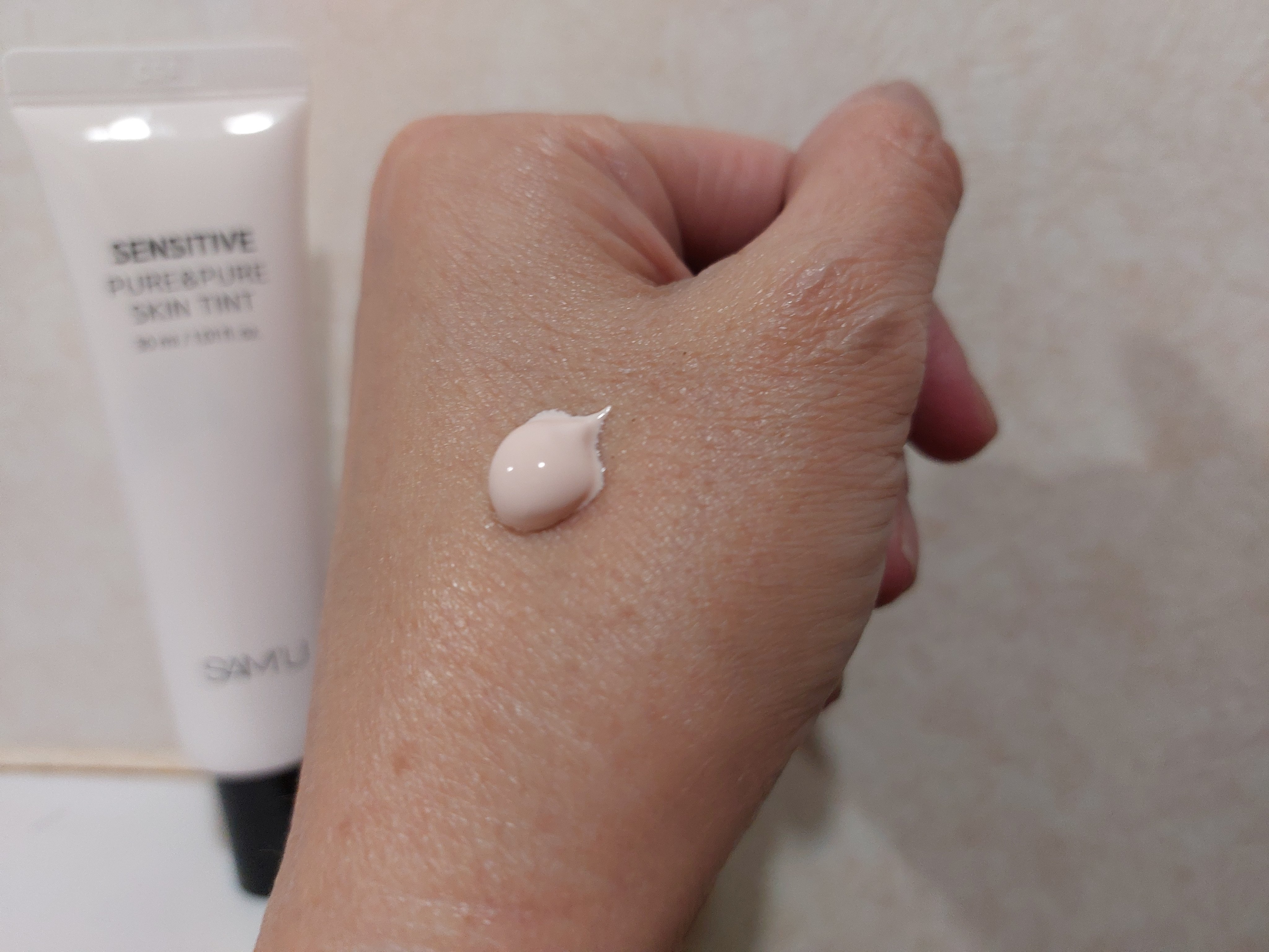 センシティブピュア＆ピュアスキンティント/SAM'U/化粧下地を使ったクチコミ（2枚目）