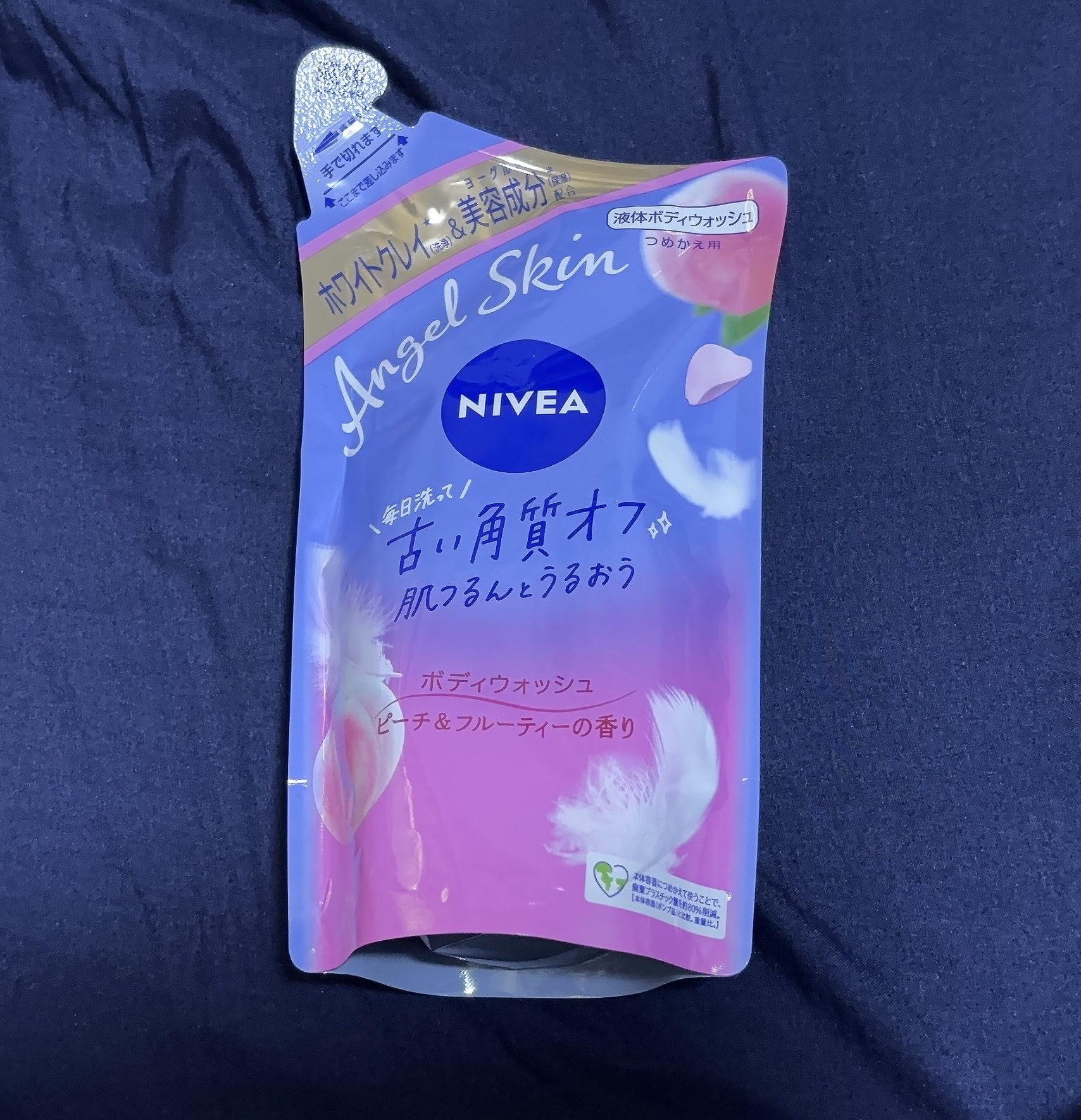 ニベア エンジェルスキン ボディウォッシュ ピーチ&フルーティーの香り 詰替用 360ml/ニベア/ボディソープを使ったクチコミ（1枚目）