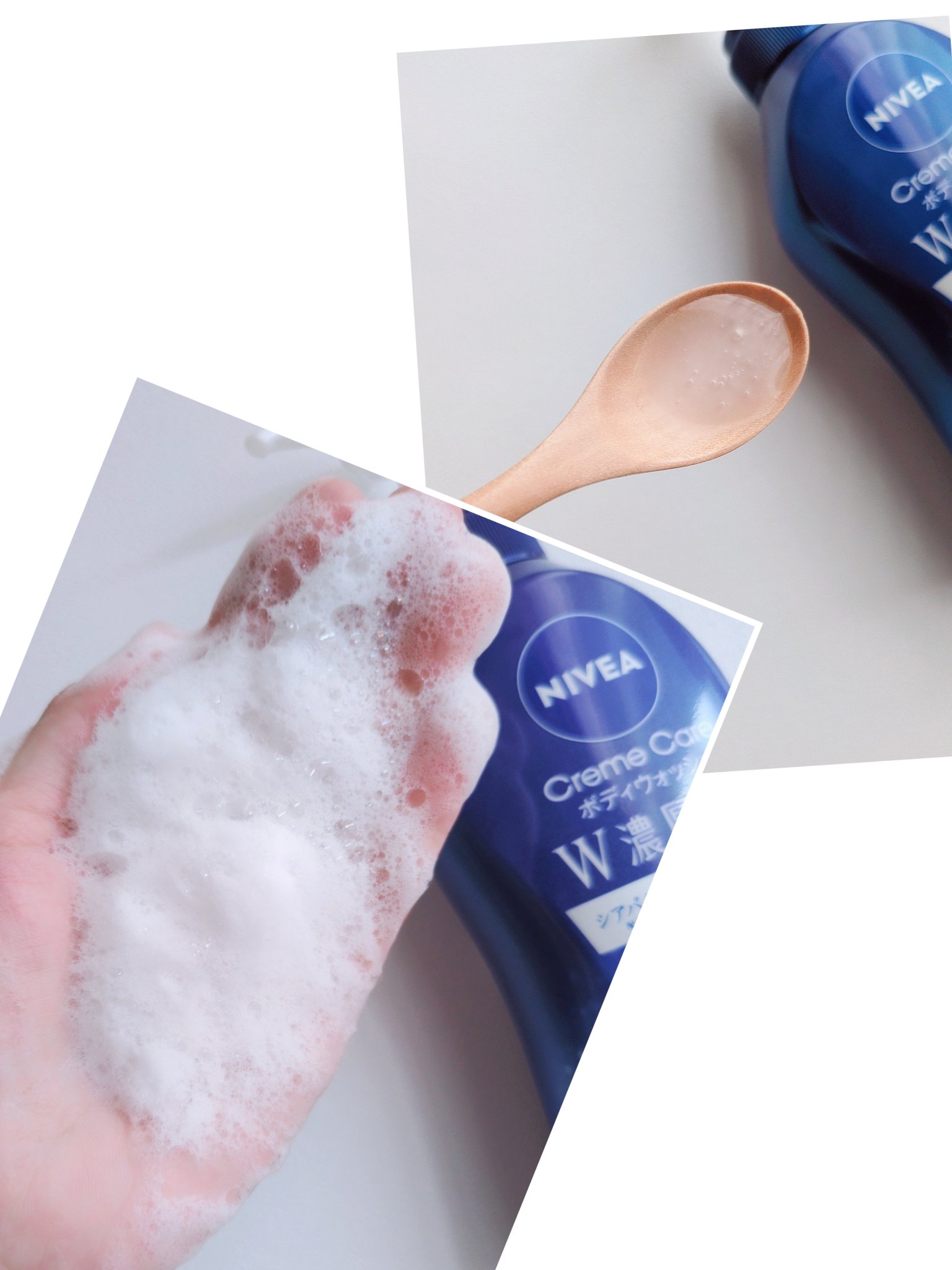 ニベア クリームケアボディウォッシュ W濃厚保湿 ヨーロピアンホワイトソープの香り/ニベア/ボディソープを使ったクチコミ（2枚目）