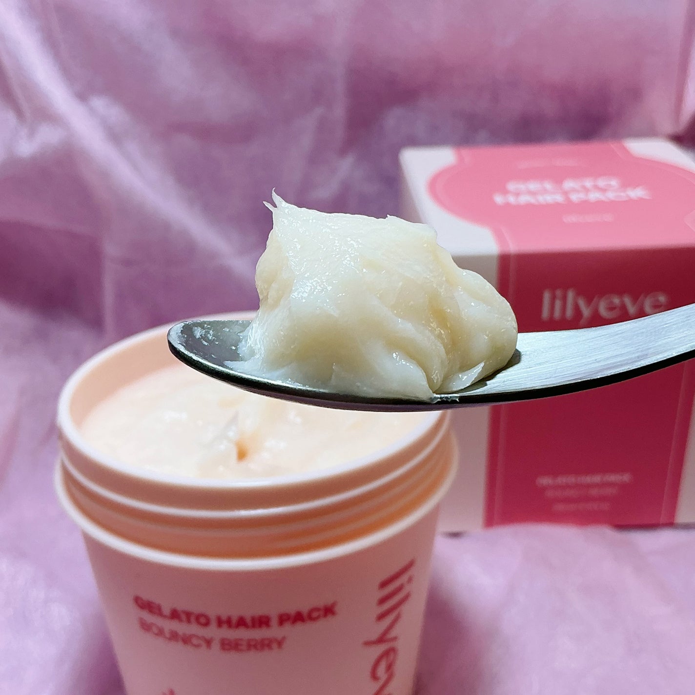 リペアターンジェラートヘアパック バウンシーベリー/リリーイブ/洗い流すヘアトリートメントを使ったクチコミ(4枚目)