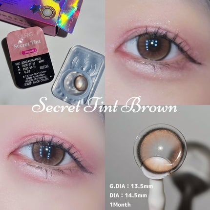 secret tint/OLENS/1ヶ月(1MONTH)カラコンを使ったクチコミ(2枚目)