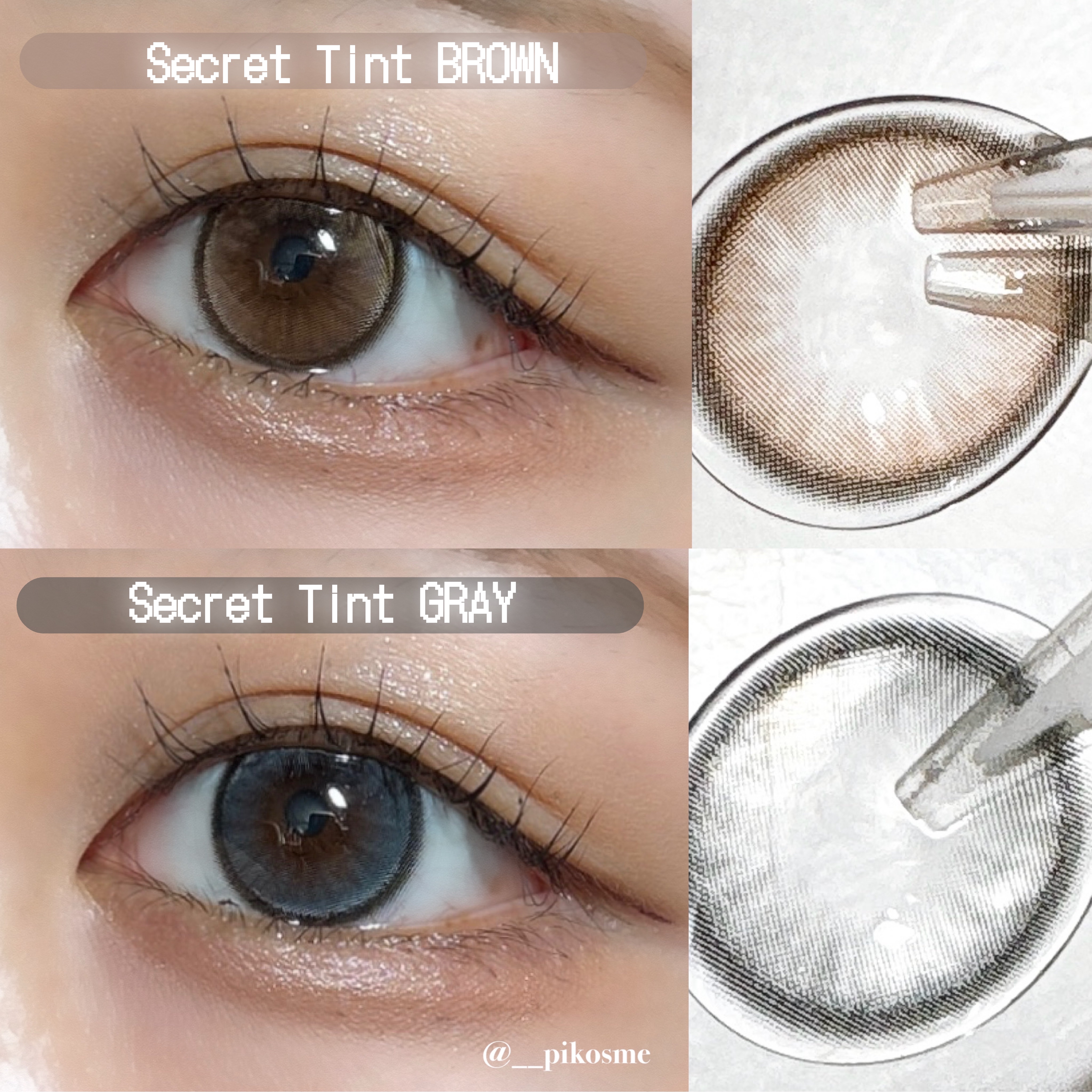 secret tint/OLENS/１ヶ月（１MONTH）カラコンを使ったクチコミ（2枚目）