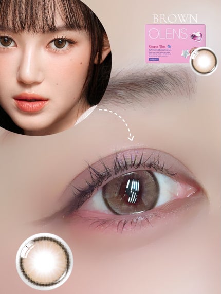 secret tint/OLENS/1ヶ月(1MONTH)カラコンを使ったクチコミ(4枚目)