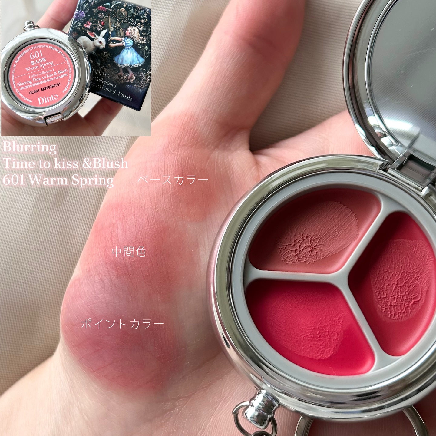 グローイングタイムトゥーキスアンドブラッシュ/Dinto/口紅を使ったクチコミ（2枚目）