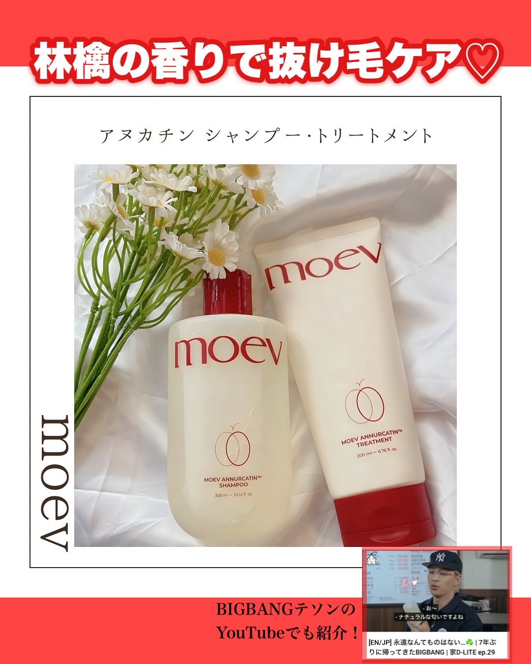 モエブ アヌカチン シャンプー/トリートメント/moev/市販シャンプーを使ったクチコミ（1枚目）