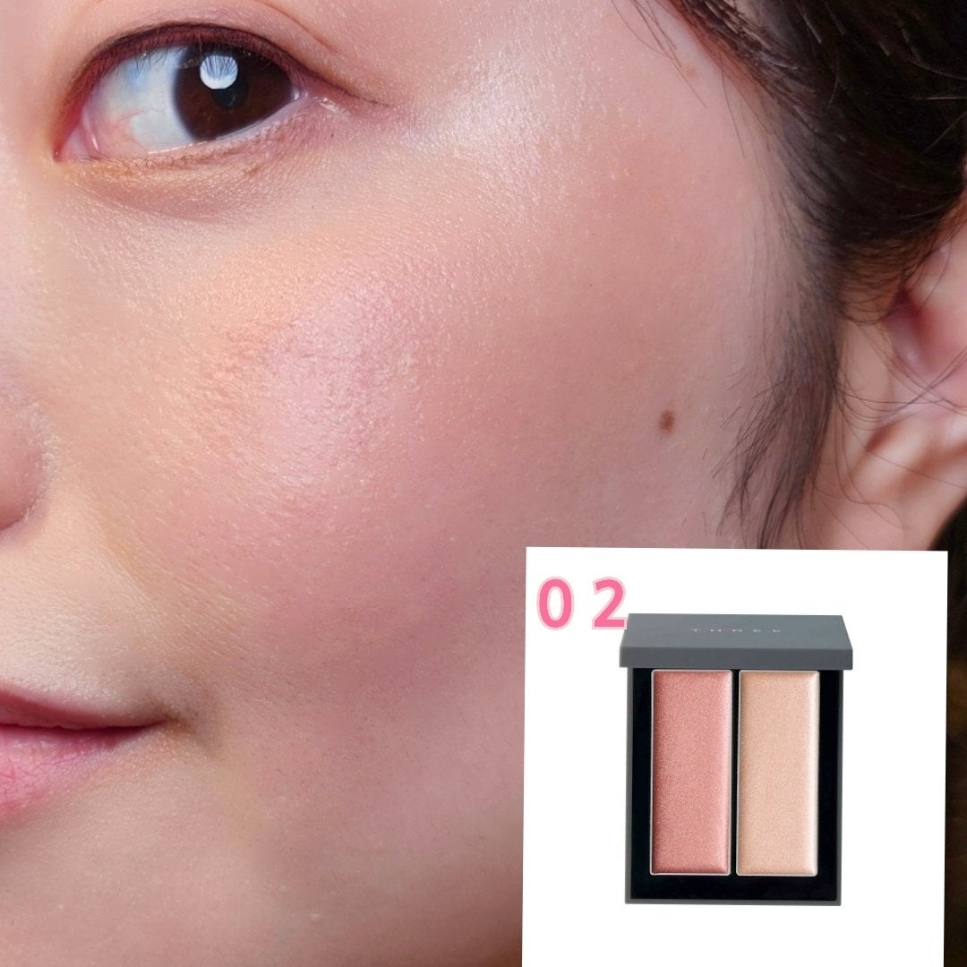 THREE シマリング グロー デュオ R/THREE/クリームハイライトを使ったクチコミ(3枚目)