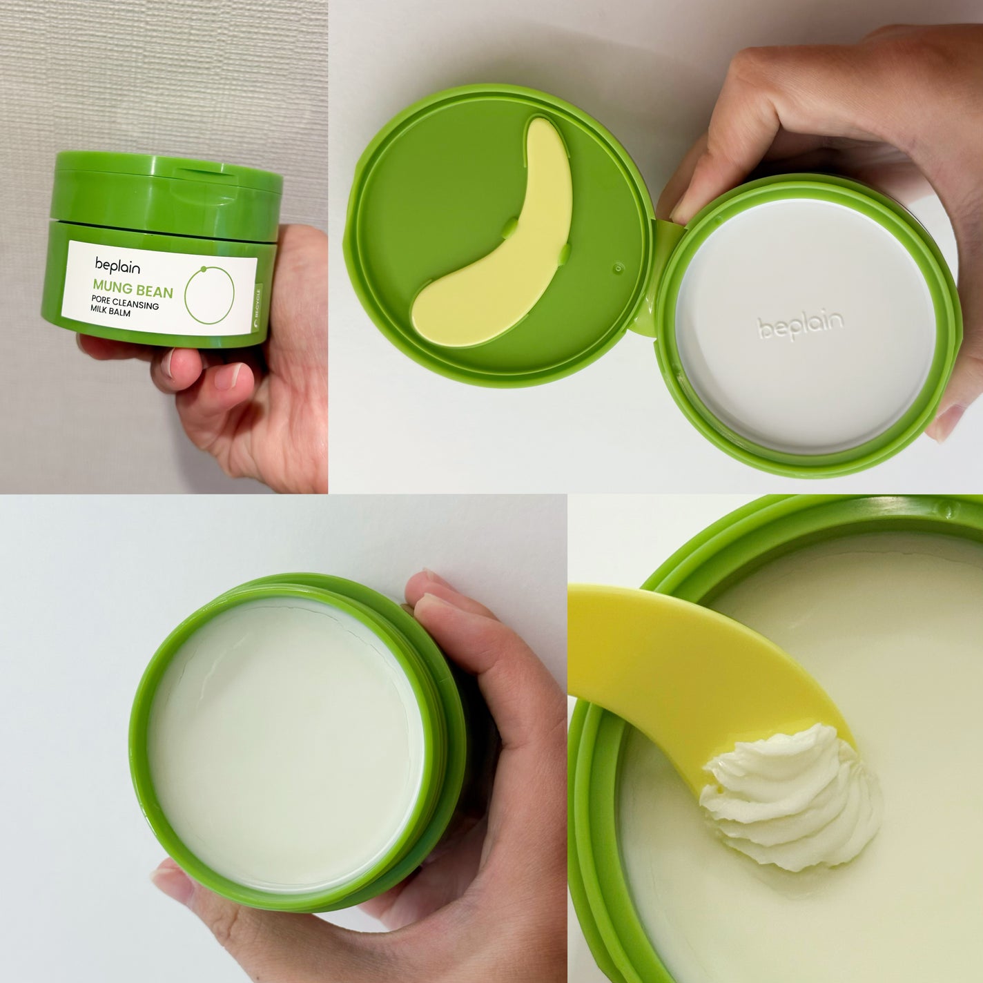 緑豆毛穴クレンジングミルクバーム/beplain/クレンジングバームを使ったクチコミ(2枚目)