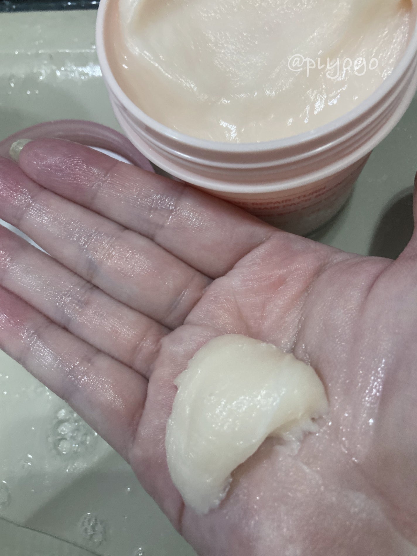 リペアターンジェラートヘアパック バウンシーベリー/リリーイブ/洗い流すヘアトリートメントを使ったクチコミ(4枚目)