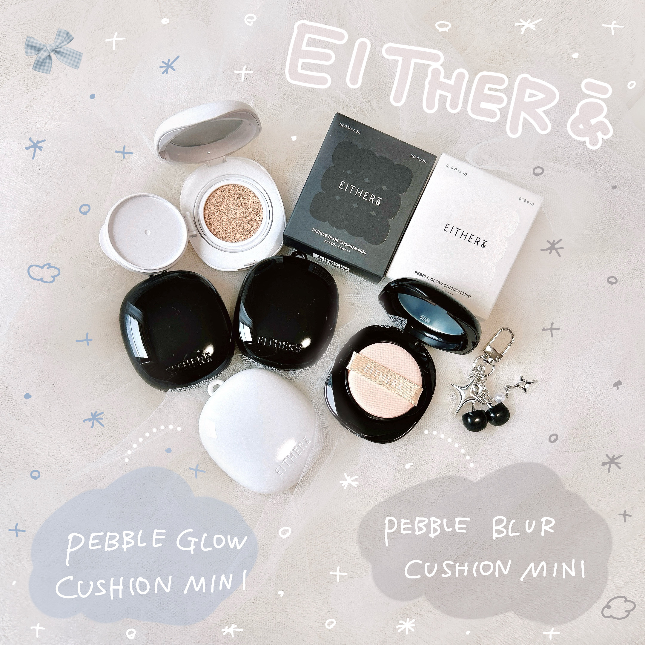 Pebble Glow Cushion 17P PORCELAIN/EITHER＆/クッションファンデーションを使ったクチコミ（1枚目）