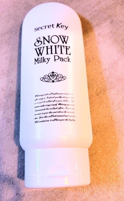 SECRET KEY スノーホワイトミルキーパックのクチコミ「qoo10で購入しました😊
お風呂の中で使用しています!
確かにちょっと肌が白くなるような…?.....」(1枚目)