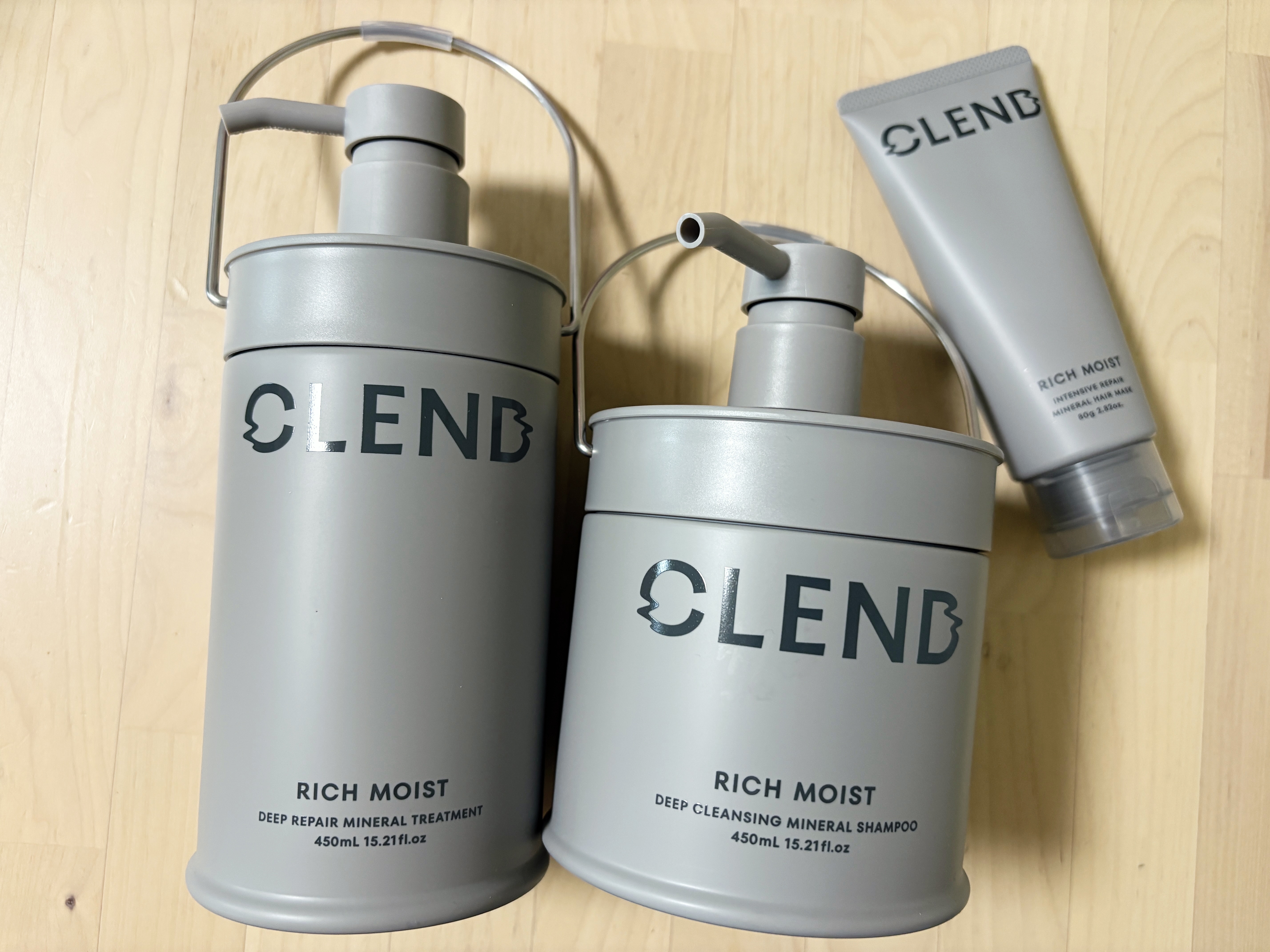 リッチモイスト ディープクレンジング ミネラル シャンプー/ディープリペア ミネラル トリートメント/CLEND/市販シャンプーを使ったクチコミ（1枚目）