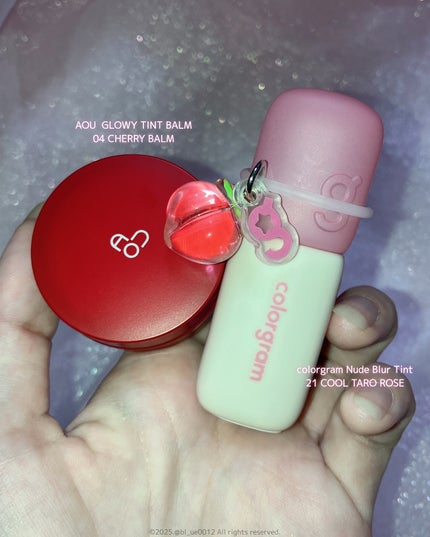 GLOWY TINT BALM 04 CHERRY BALM/AOU/リップグロスの画像