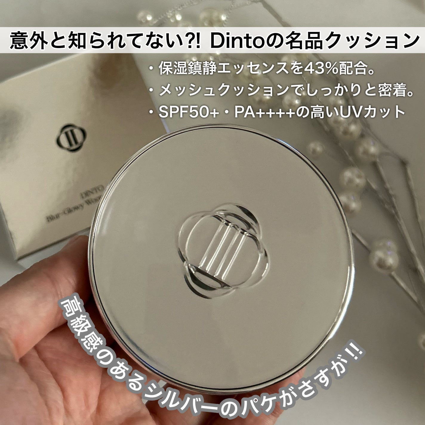 ブラーグローイクッション/Dinto/クッションファンデーションを使ったクチコミ(2枚目)