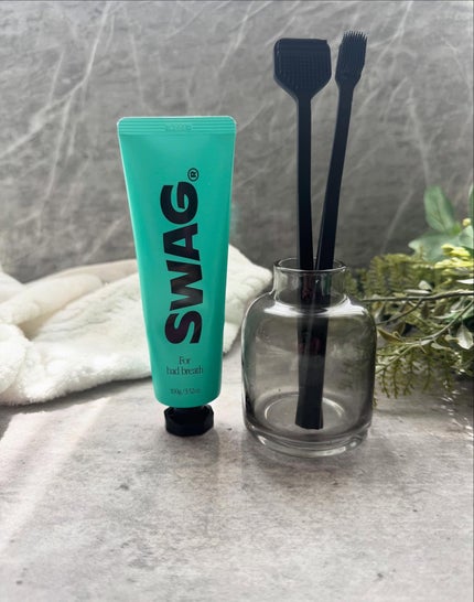 SWAG Tooth pasteのクチコミ「SWAGのオーラルケアシリーズ💚
デザイン性が高く、スタイリッシュで見た目がオシャレ🥹💠
.....」(1枚目)