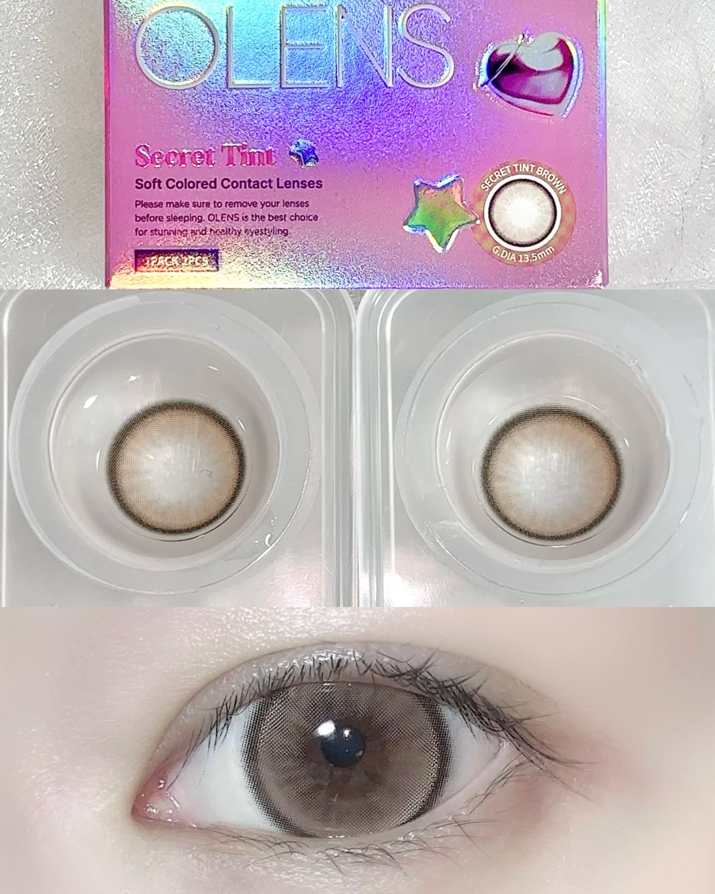 secret tint/OLENS/１ヶ月（１MONTH）カラコンを使ったクチコミ（3枚目）