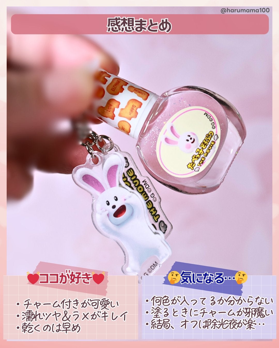 ギンビス たべっ子どうぶつ THE MOVIE 水性ネイル/SHOBIDO/マニキュアを使ったクチコミ(7枚目)