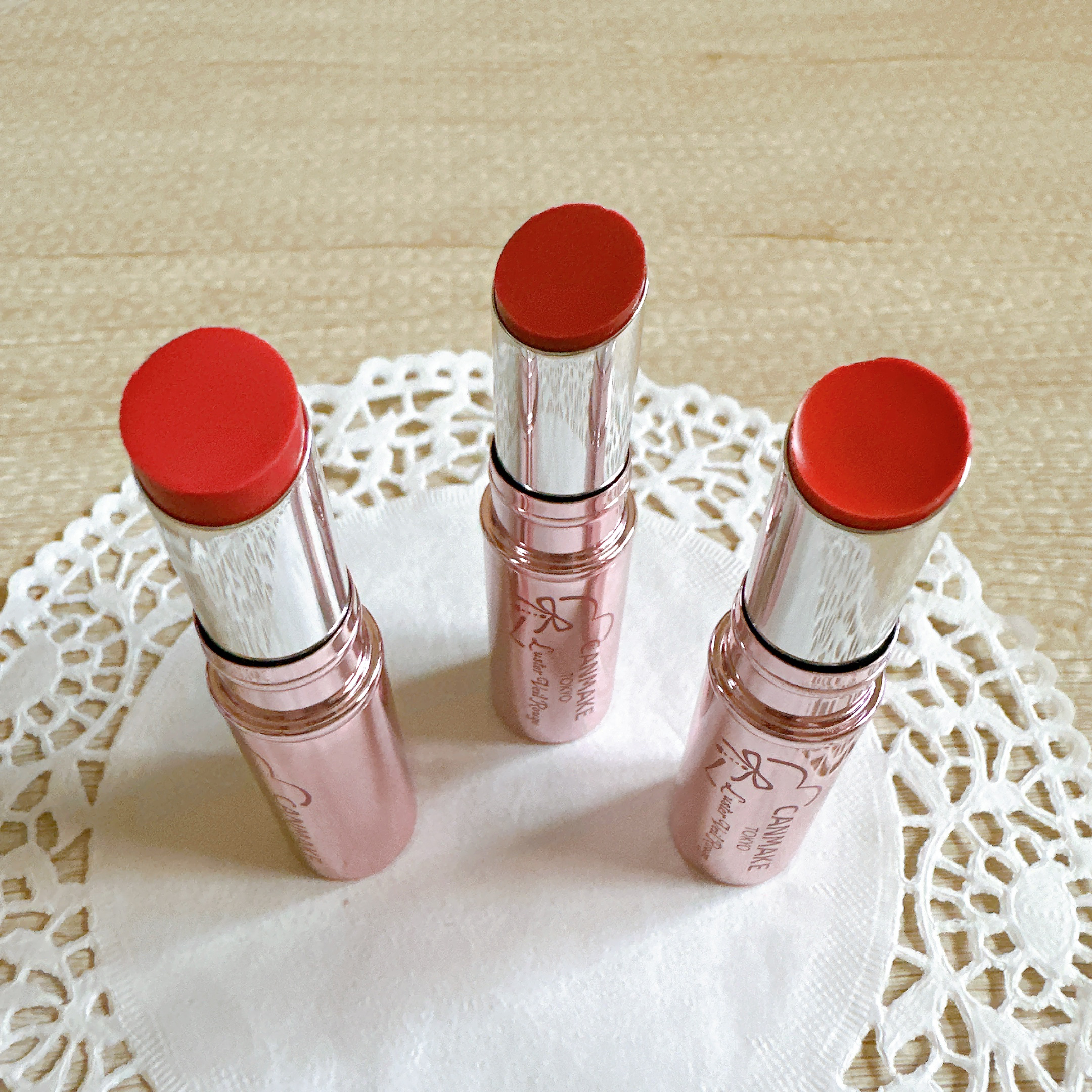 ラスターヴェールルージュ/キャンメイク/口紅を使ったクチコミ（3枚目）