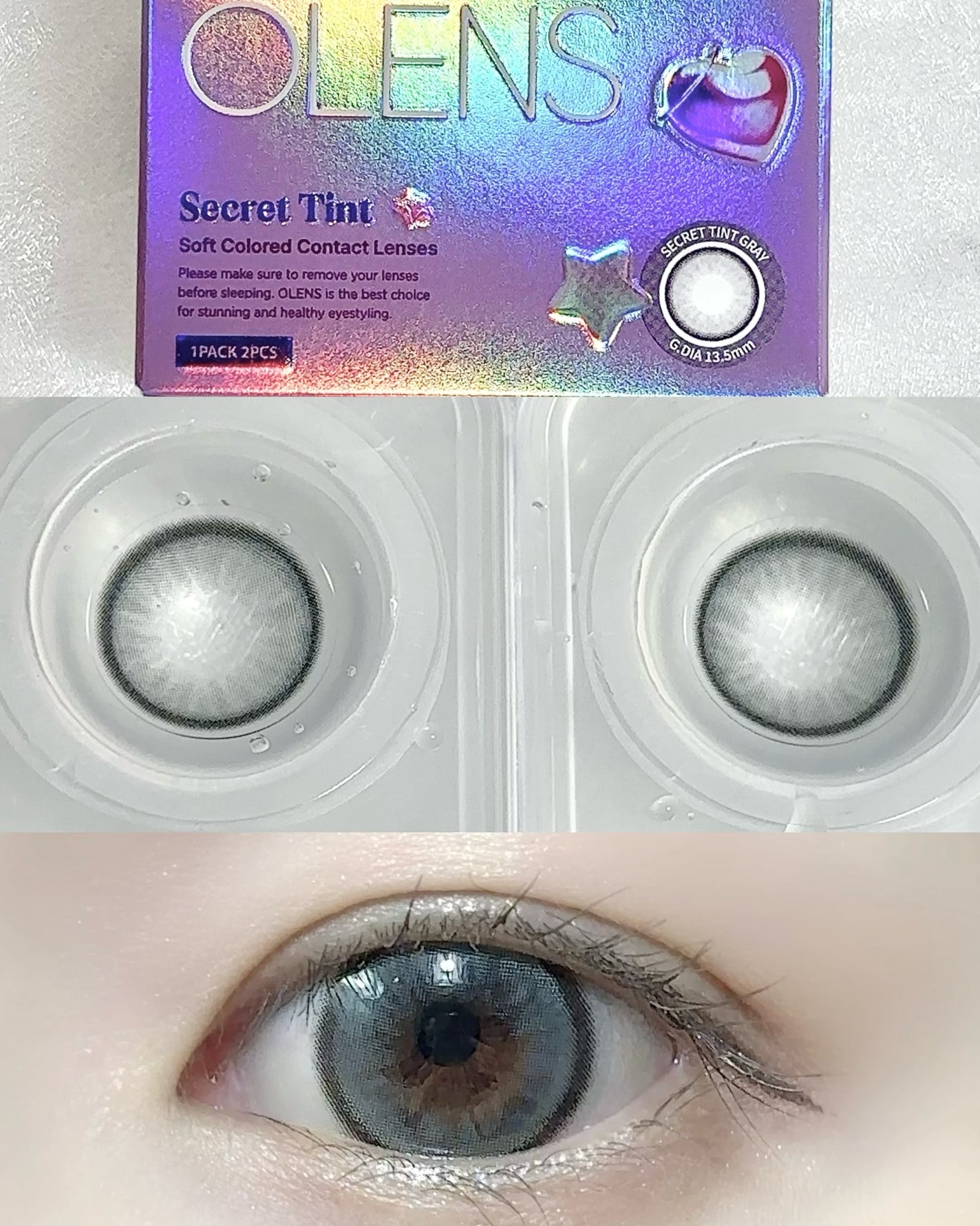 secret tint/OLENS/1ヶ月(1MONTH)カラコンを使ったクチコミ(2枚目)