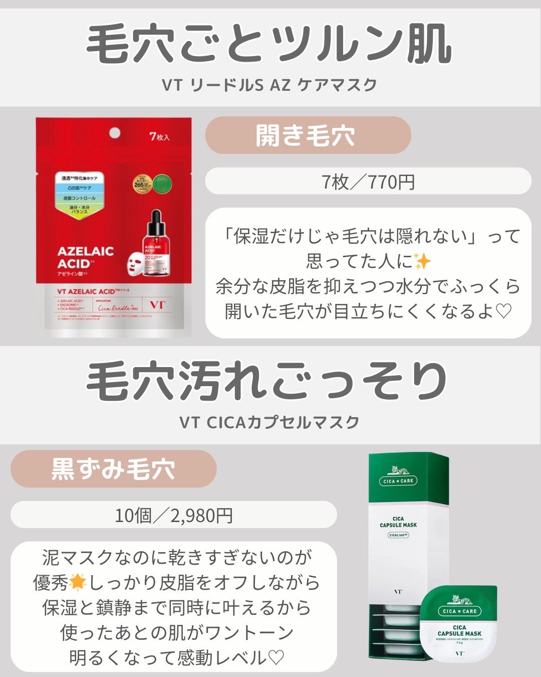 CICA カプセルマスク/VT/洗い流すパック・マスクを使ったクチコミ(3枚目)