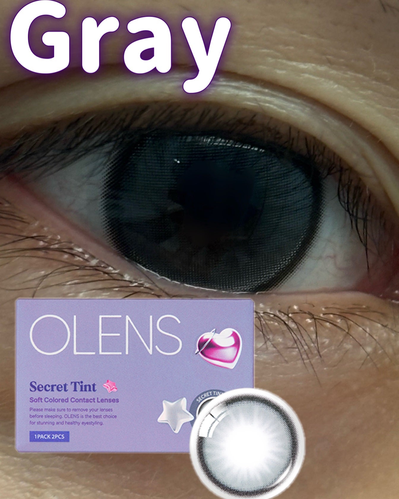 secret tint/OLENS/1ヶ月(1MONTH)カラコンを使ったクチコミ(3枚目)