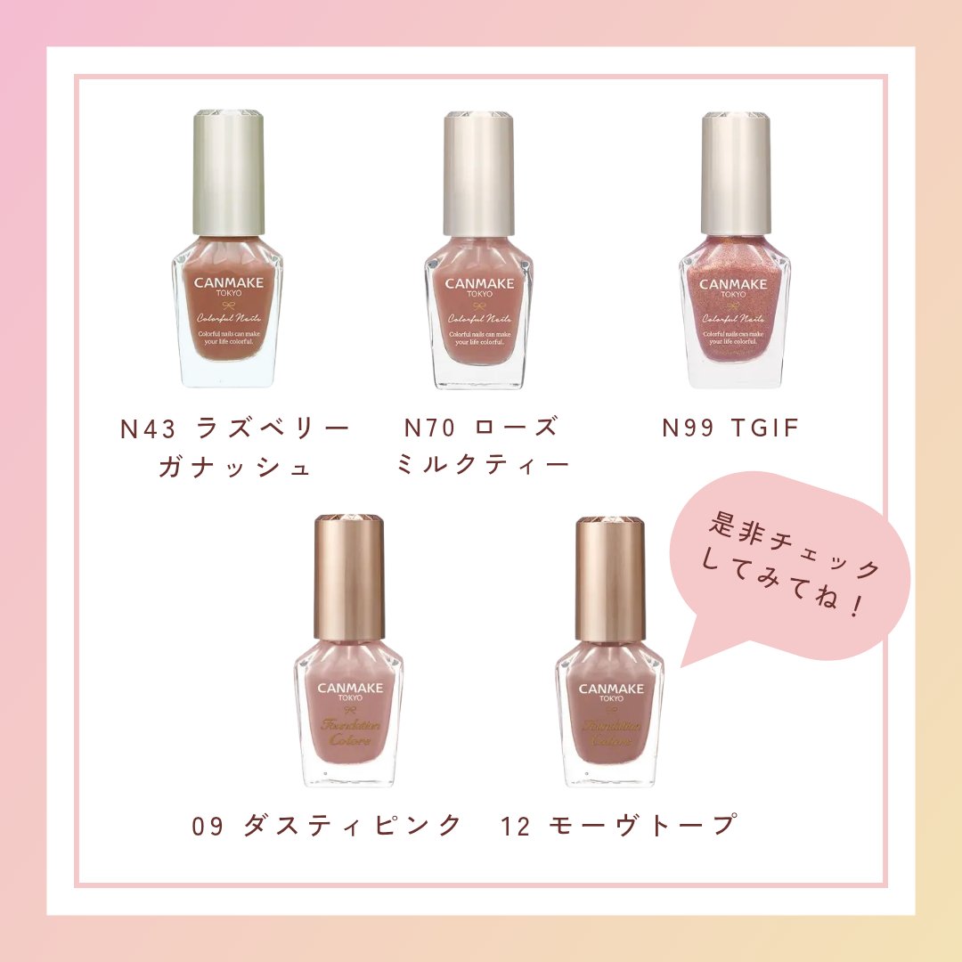 カラフルネイルズ/キャンメイク/マニキュアを使ったクチコミ（2枚目）