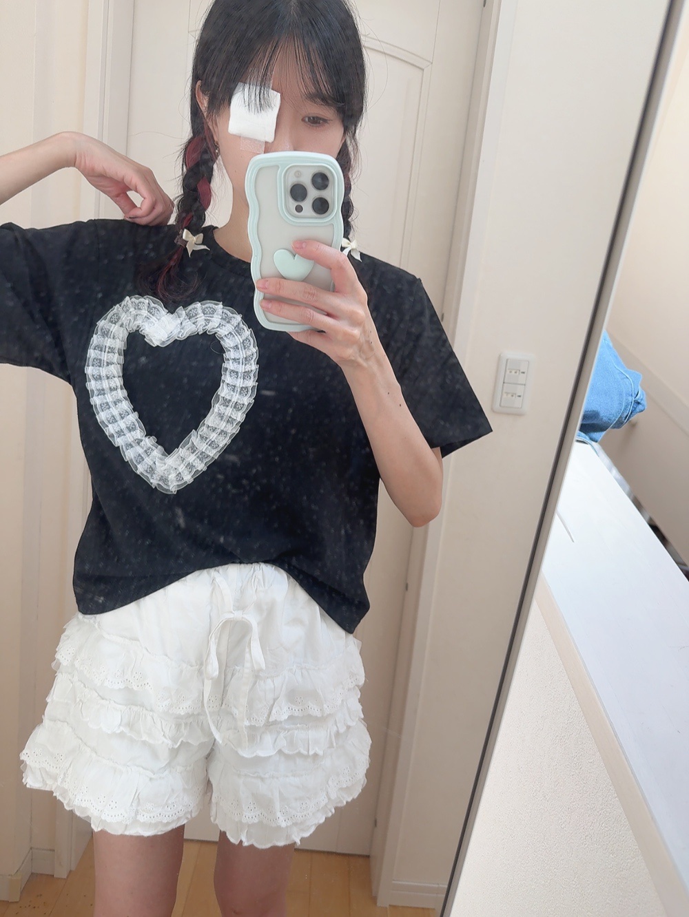 チュールレースハートTシャツ/GRL/その他を使ったクチコミ（3枚目）