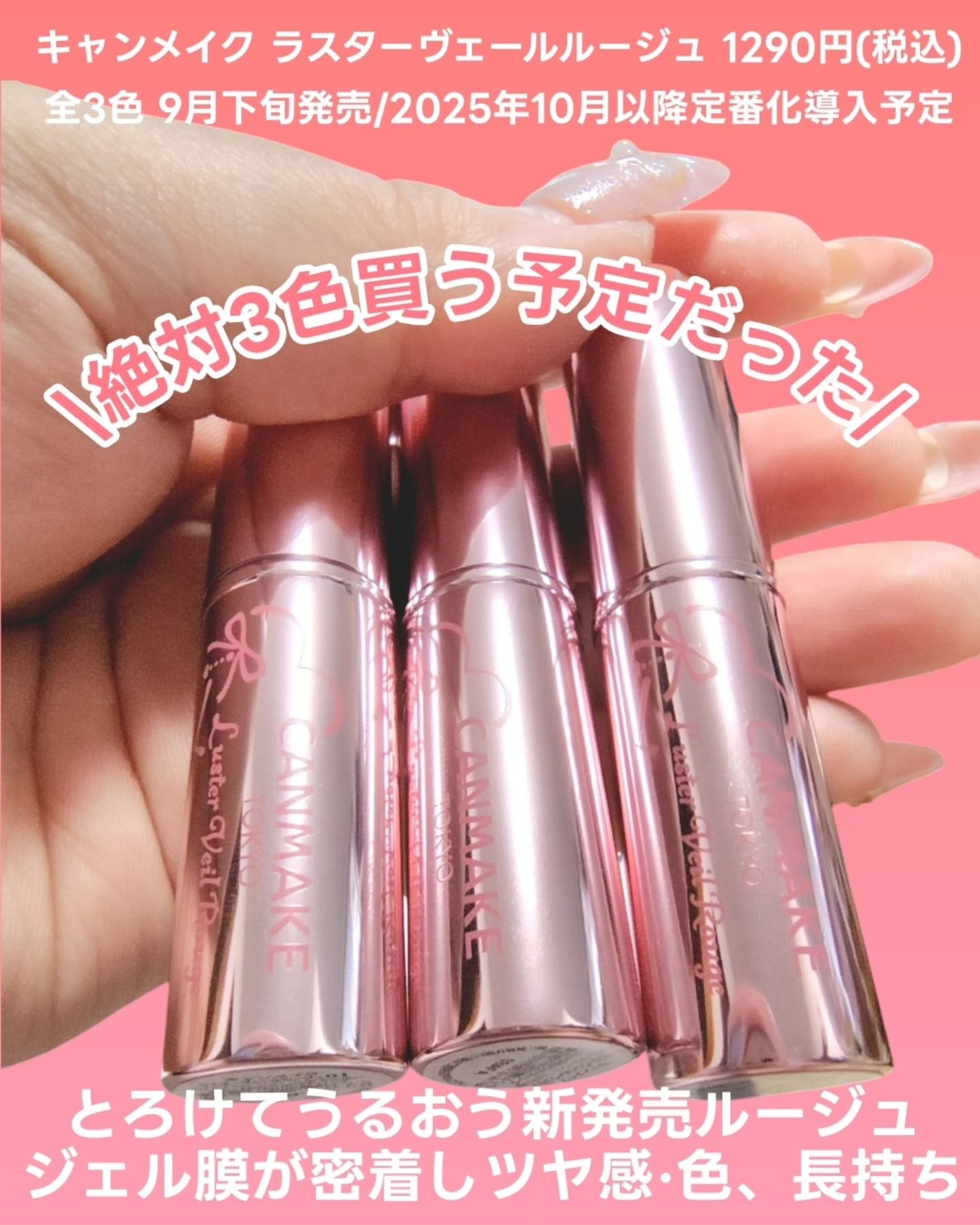 ラスターヴェールルージュ/キャンメイク/口紅を使ったクチコミ(2枚目)