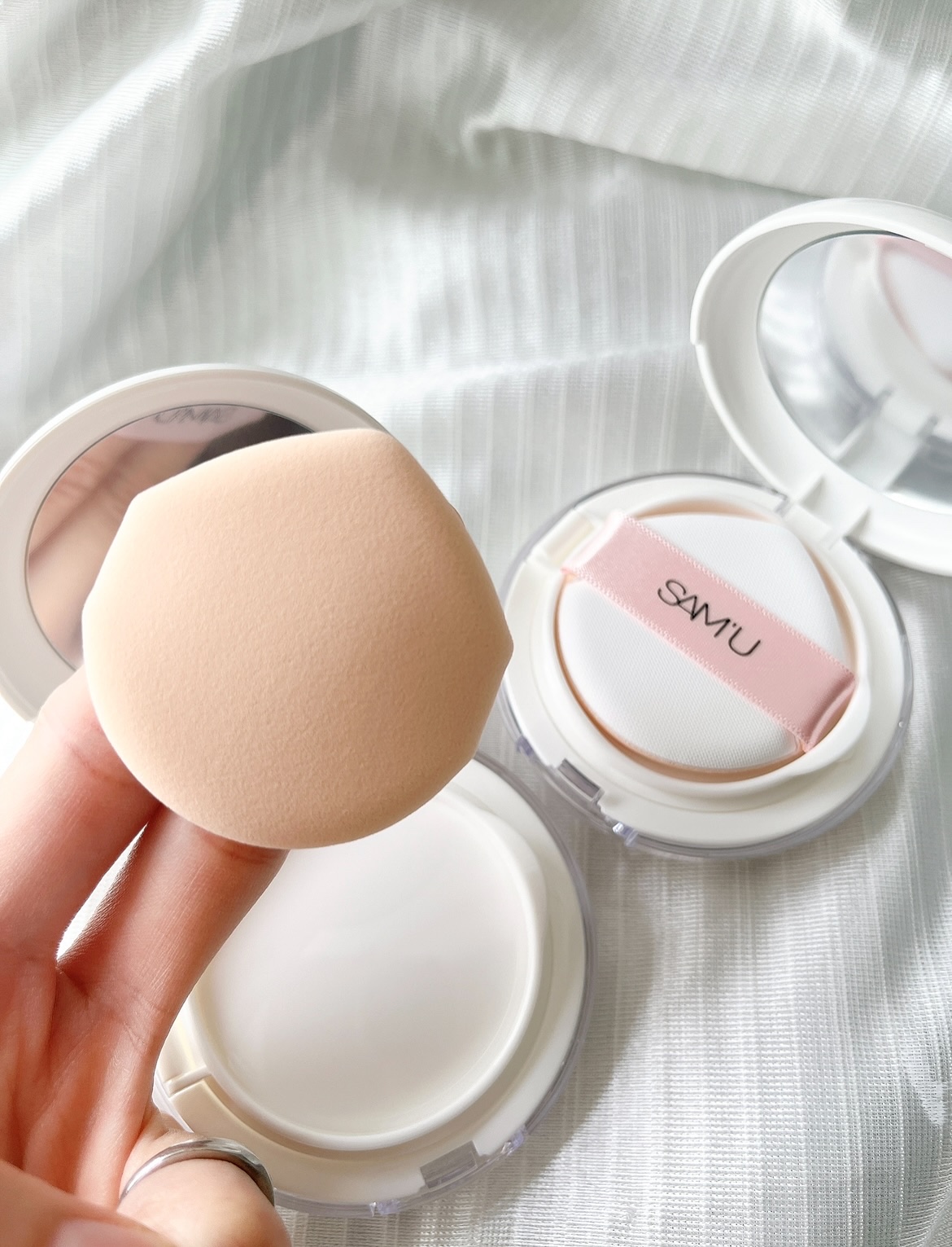 センシティブピュア＆ピュアクッション/SAM'U/クッションファンデーションを使ったクチコミ（2枚目）