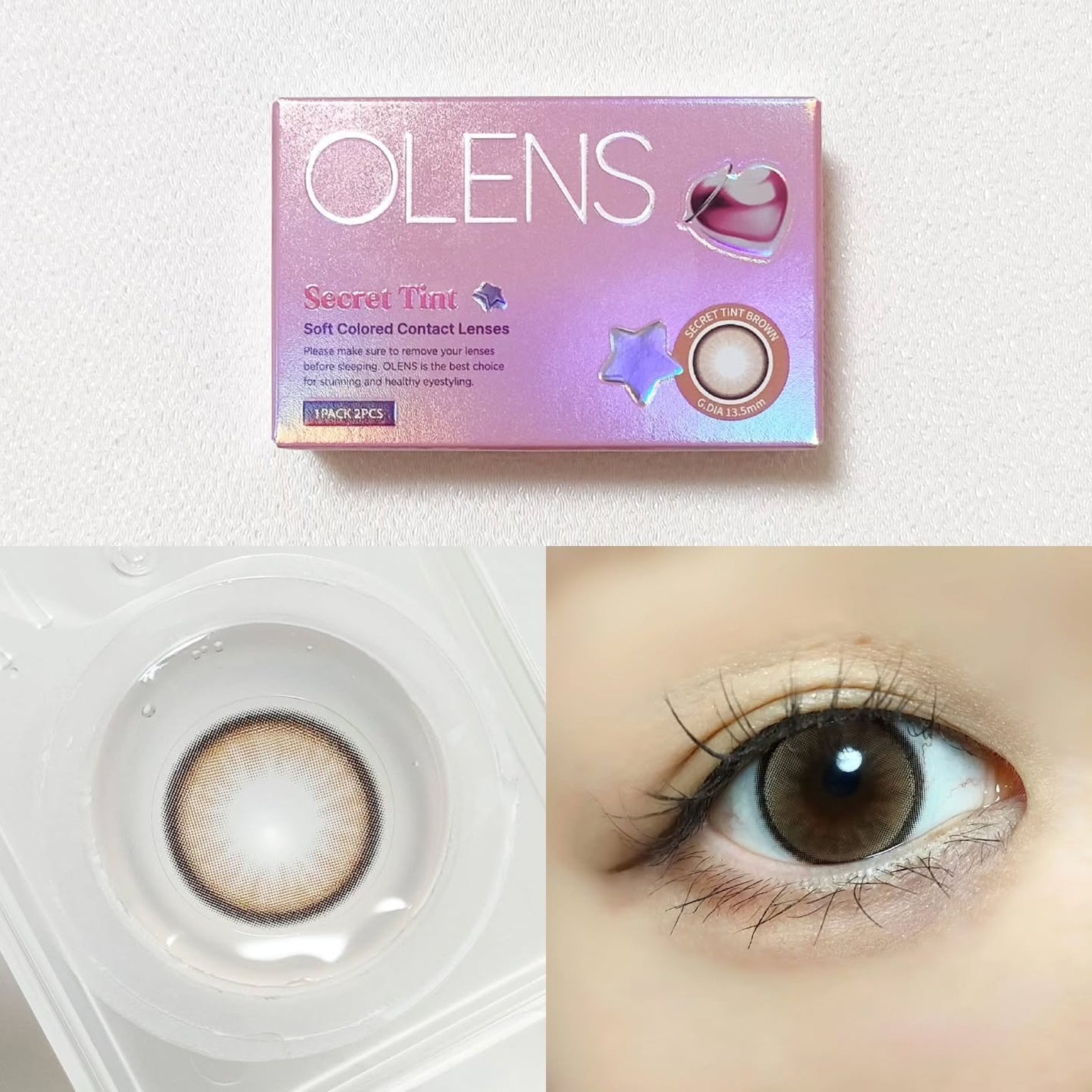 secret tint/OLENS/1ヶ月(1MONTH)カラコンを使ったクチコミ(3枚目)