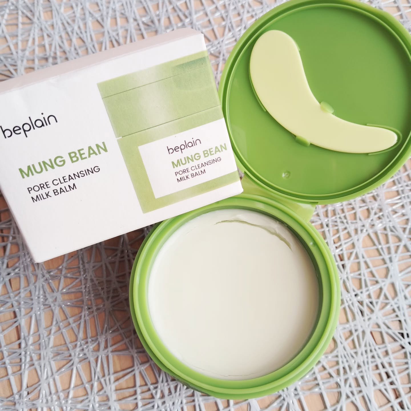 緑豆毛穴クレンジングミルクバーム/beplain/クレンジングバームを使ったクチコミ（1枚目）