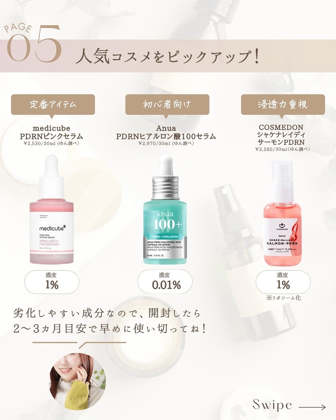 PDRNピンクアンプル PDRN 10,000ppm配合/MEDICUBE/美容液を使ったクチコミ(7枚目)