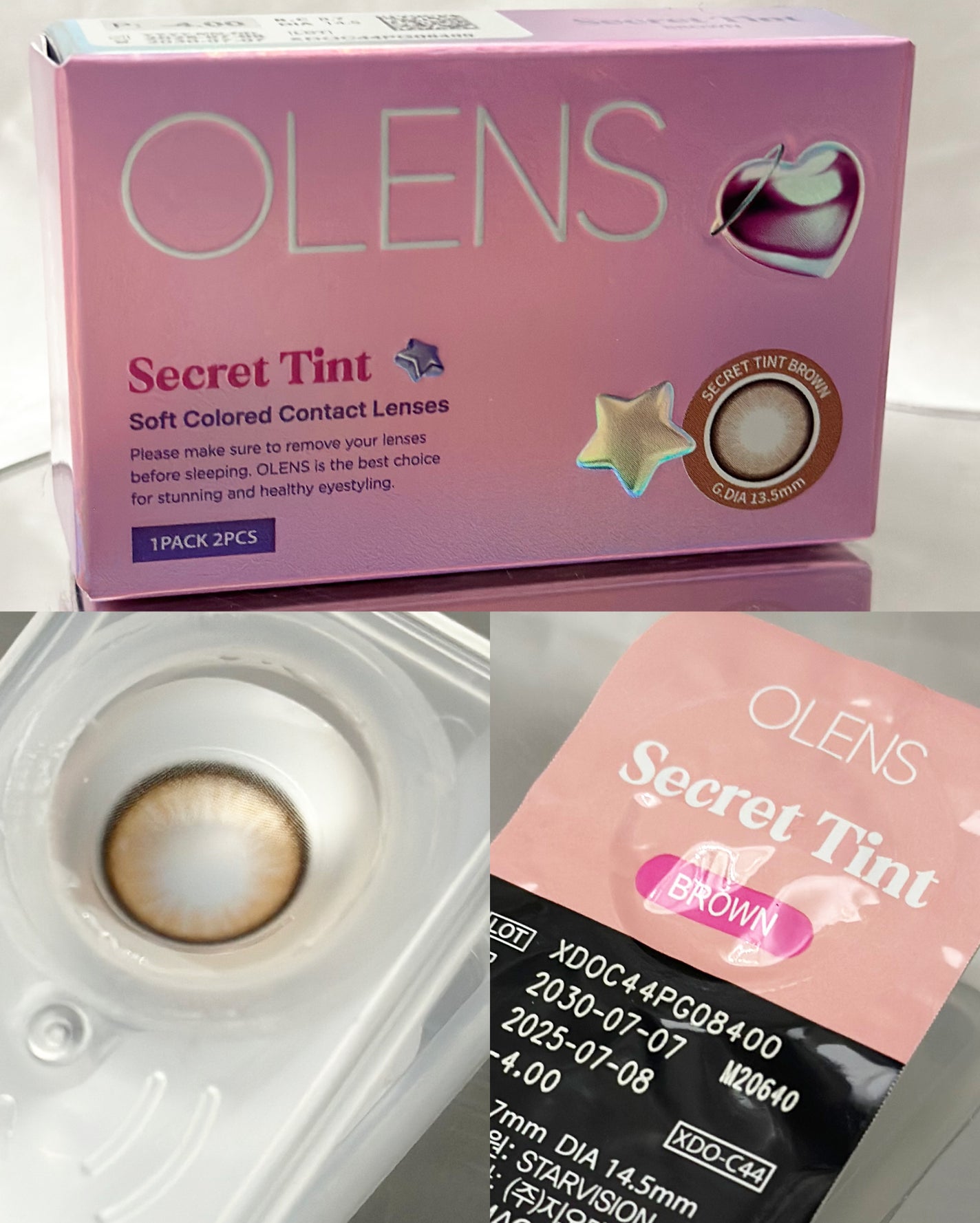 あたりちゃん🤍フォロバ on LIPS 「.・──*──୨୧──*──・OLENS新作!デカ目水光カラコ..」(2枚目)