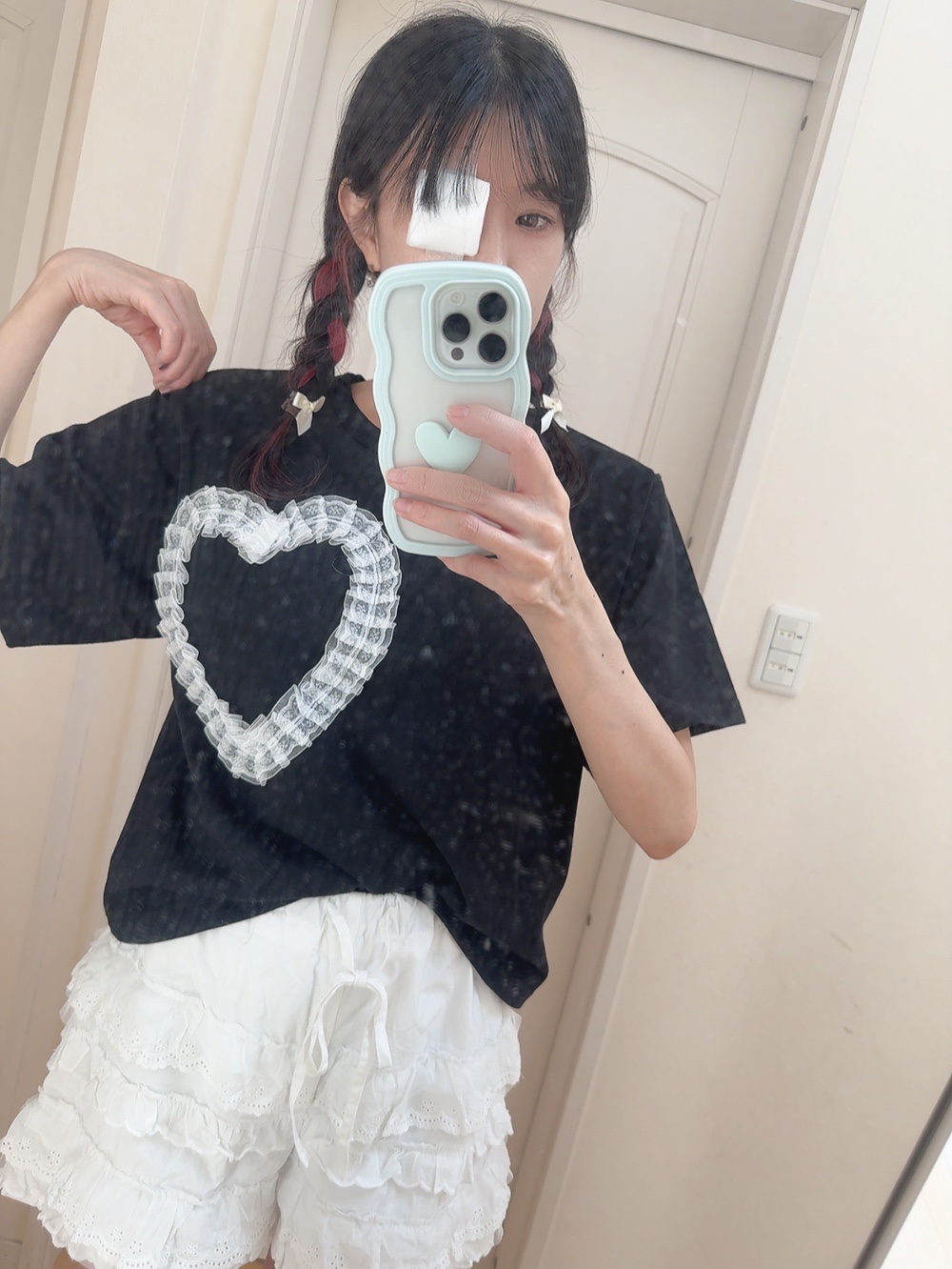 チュールレースハートTシャツ/GRL/その他を使ったクチコミ（1枚目）