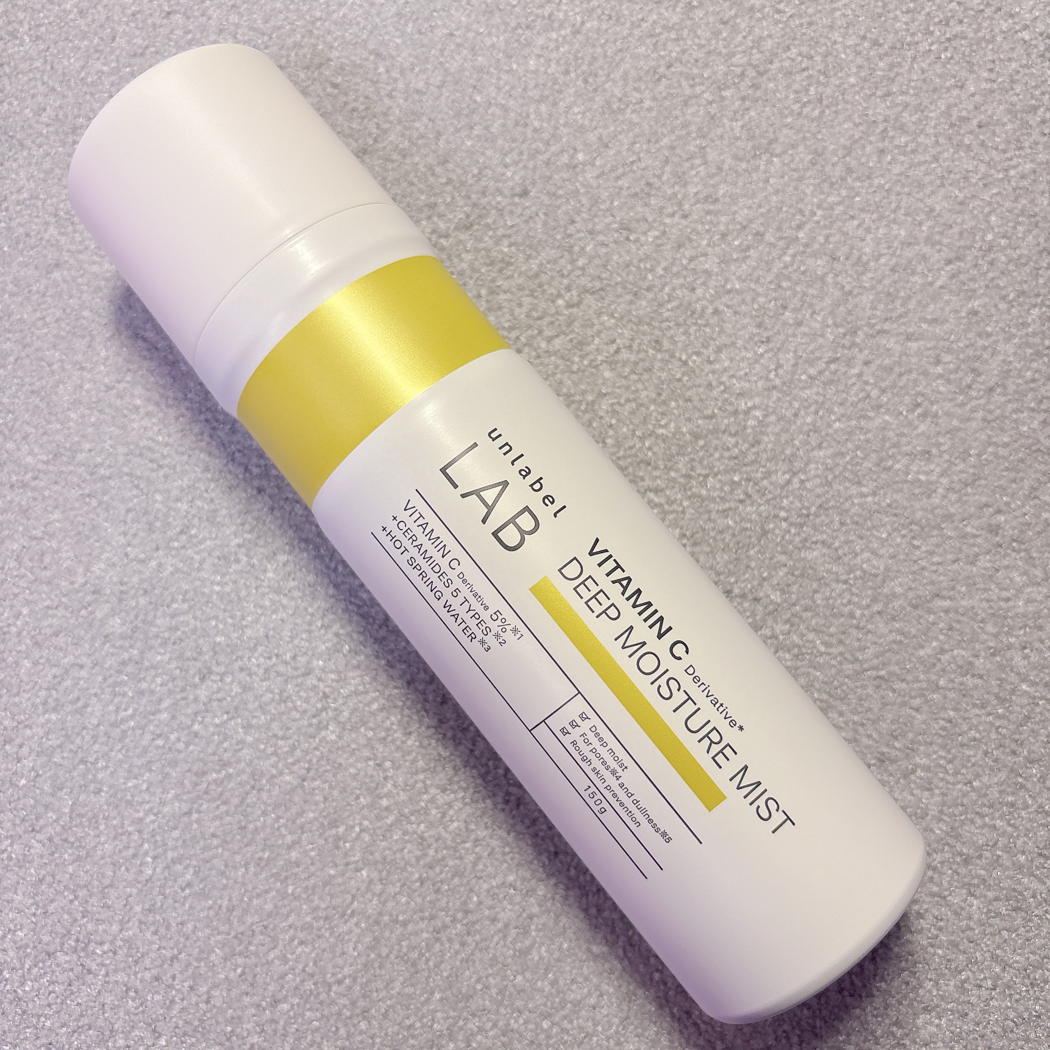 アンレーベル Ｖ　ディープモイスチャーミスト/unlabel/ミスト状化粧水を使ったクチコミ（1枚目）