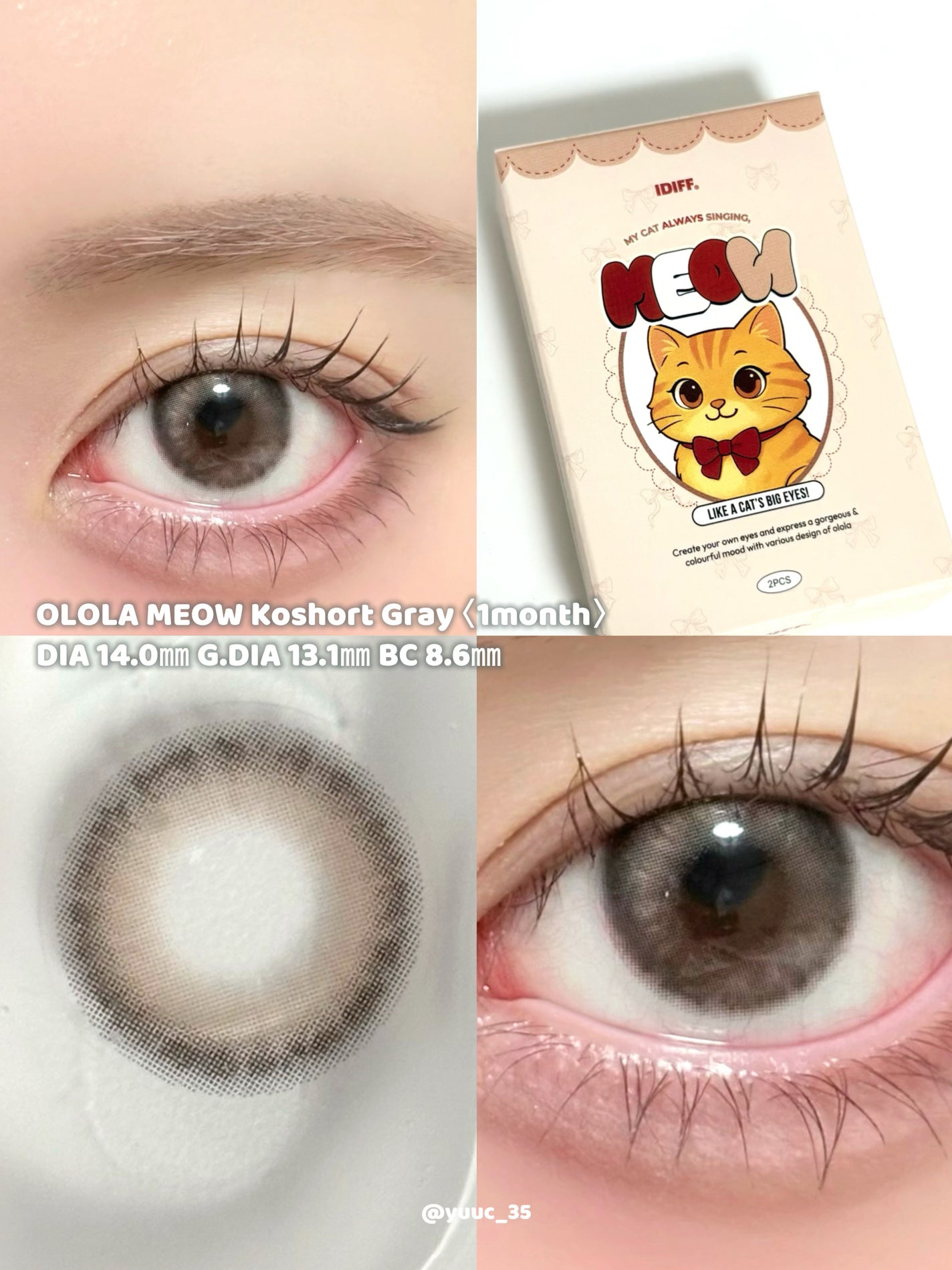 MEOW(ミヤオ) 1month/OLOLA/1ヶ月(1MONTH)カラコンを使ったクチコミ(6枚目)