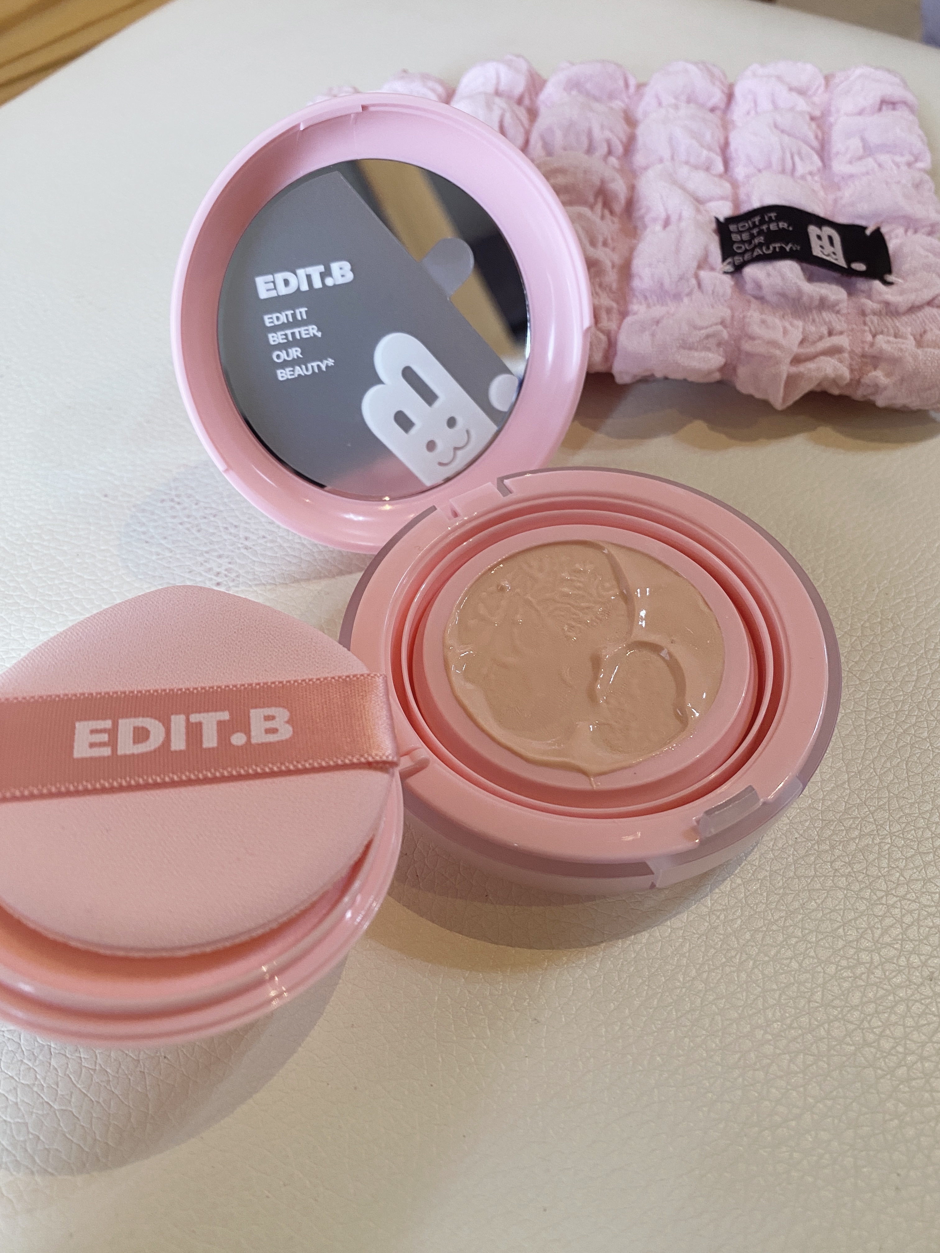 マシュマロトーンアップクッション ピンク/EDIT.B/クッションファンデーションを使ったクチコミ（3枚目）