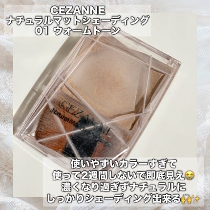 ナチュラルマットシェーディング/CEZANNE/シェーディングを使ったクチコミ(2枚目)