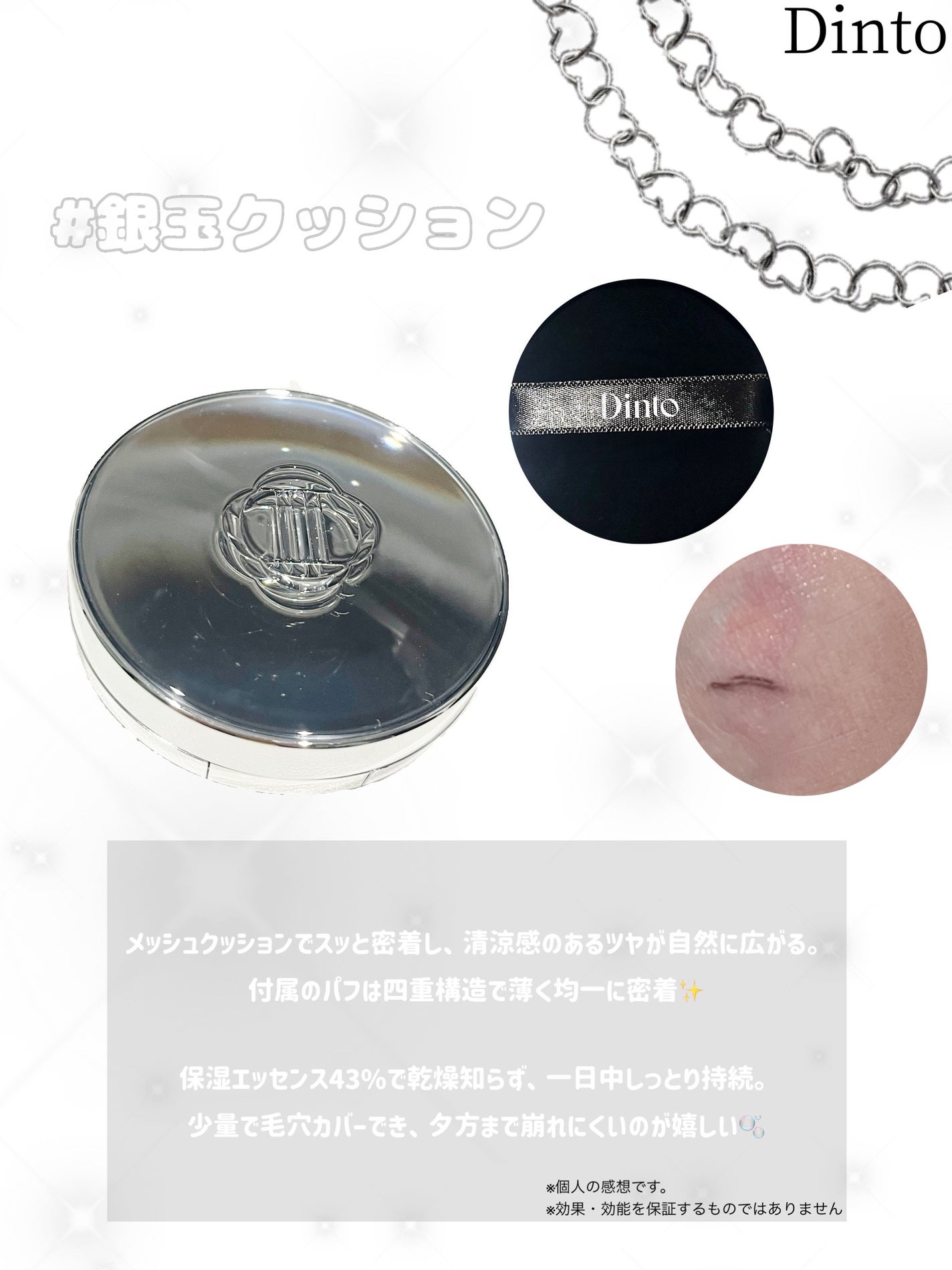 ブラーグローイクッション/Dinto/クッションファンデーションを使ったクチコミ(1枚目)