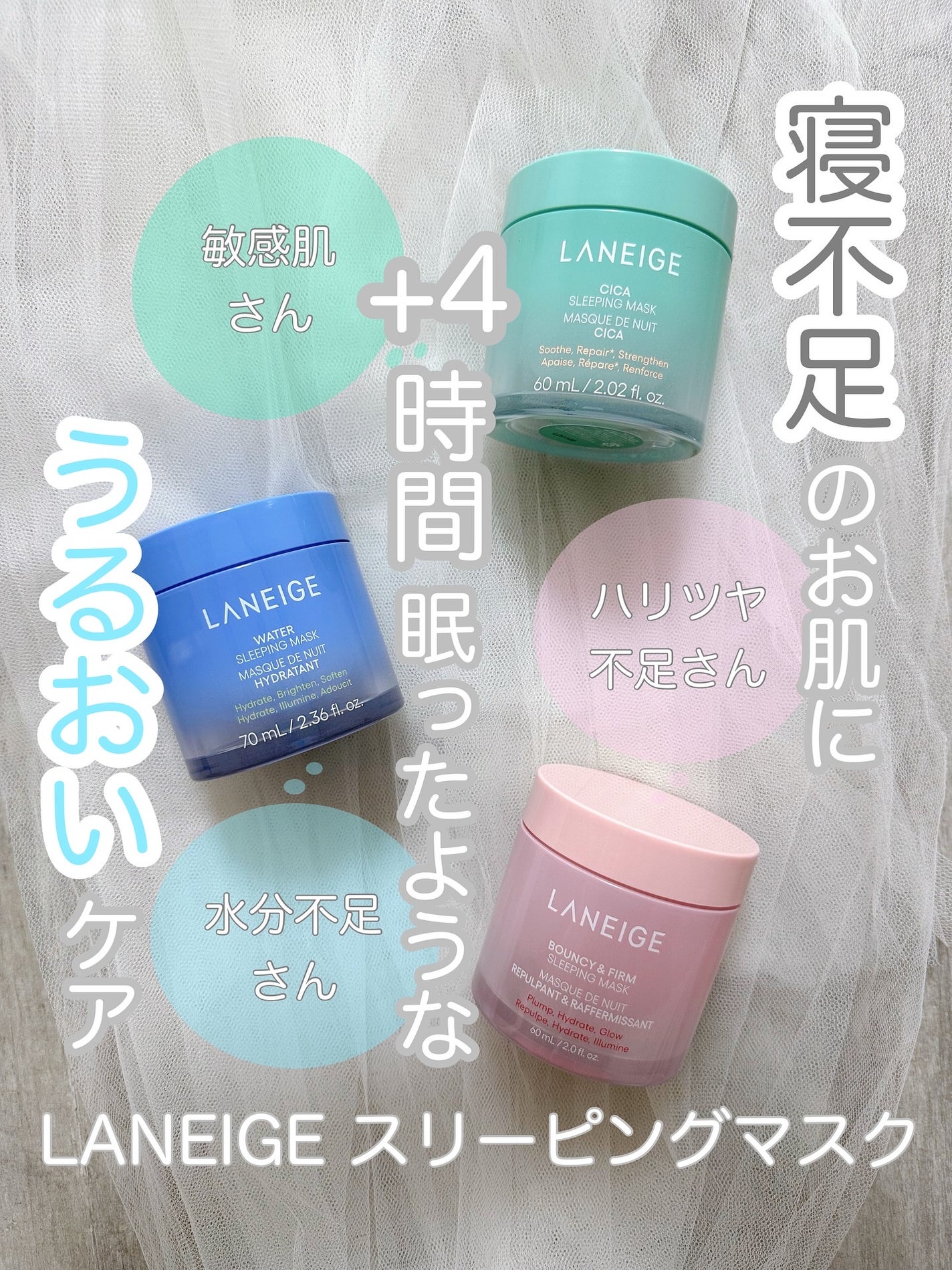 バウンシースリーピングマスク/LANEIGE/フェイスクリームを使ったクチコミ(1枚目)