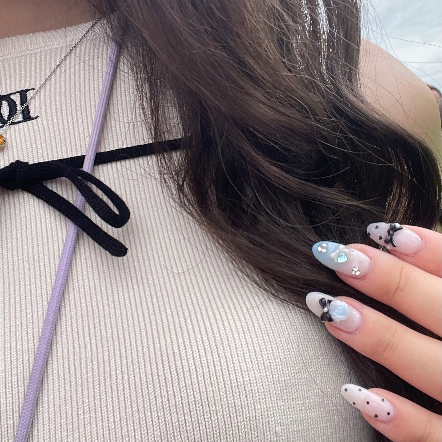 𐔌՞ . .՞ 𐦯 on LIPS 「髪の毛もまつ毛もネイルもしてるんるん🎶いいね、保存嬉しいです🎶..」(1枚目)