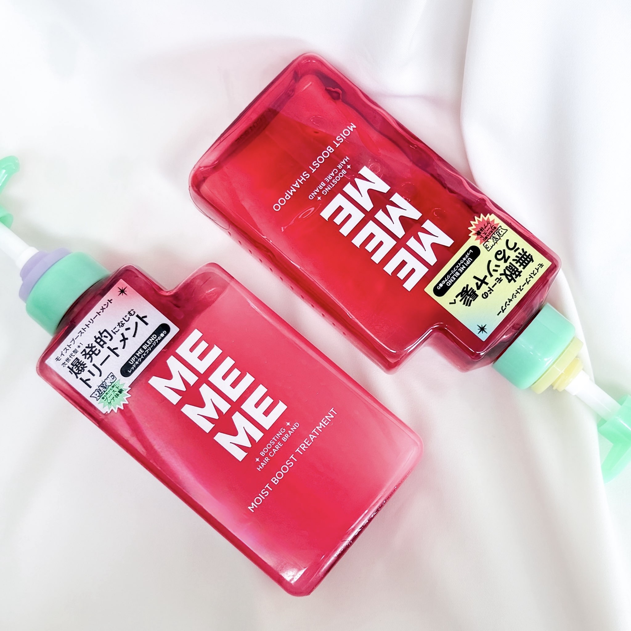 #PR MEMEMEさまからいただきました

広告見てずっと気になってた
MEMEMEのシャンプー＆トリートメント🧴❤️

﹋﹋﹋﹋﹋﹋﹋﹋﹋﹋﹋﹋﹋﹋﹋﹋
モイストブーストシャンプー／モイストブーストトリートメント

﹋﹋﹋﹋﹋﹋﹋﹋﹋