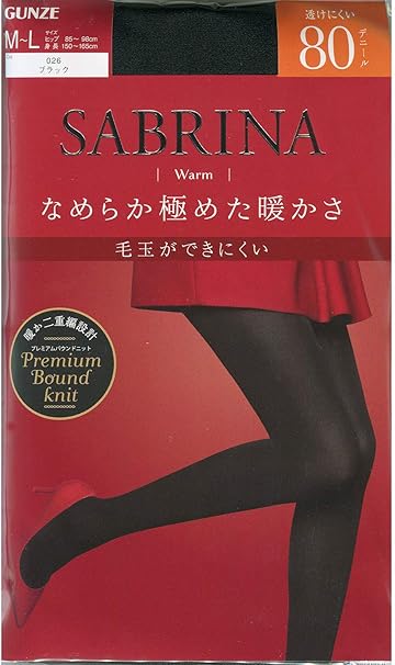 ウォームタイツ80デニール ブラックM-L