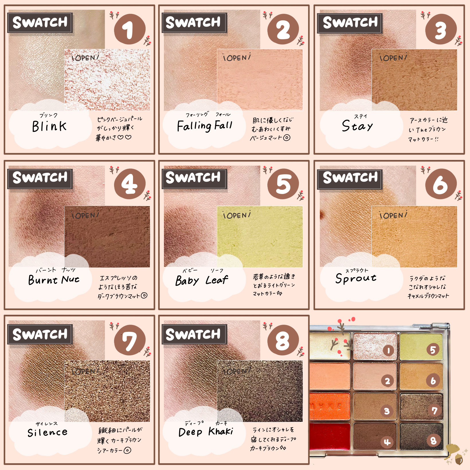 ソフトブラーリングアイパレット/wakemake/アイシャドウパレットを使ったクチコミ（3枚目）